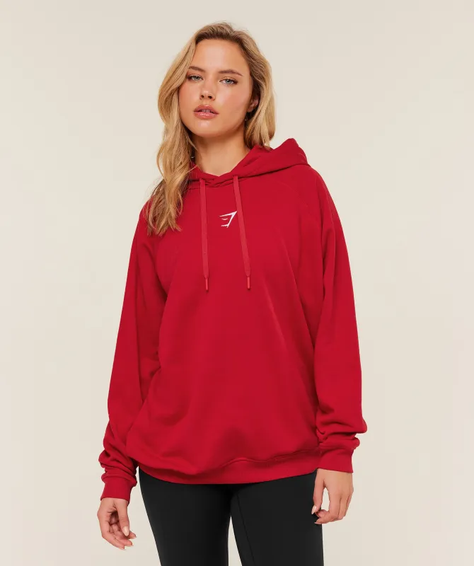 Gymshark Training Oversized Fleece Hoodie - Carmine Red sold by Gymshark
