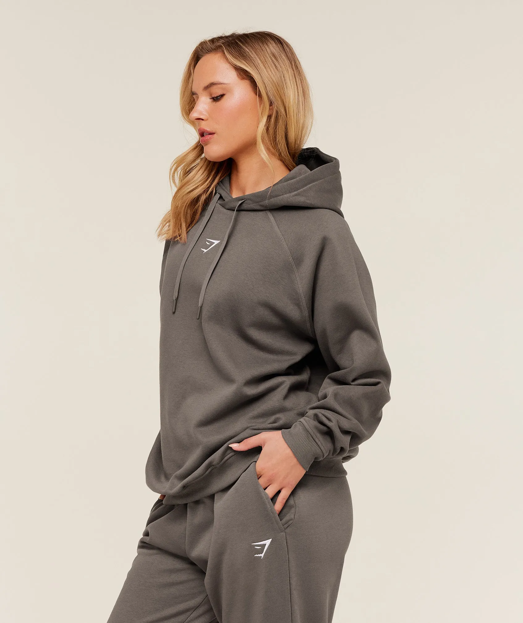Gymshark Training Oversized Fleece Hoodie - Cool Brown sold by Gymshark product image thumbnail 3