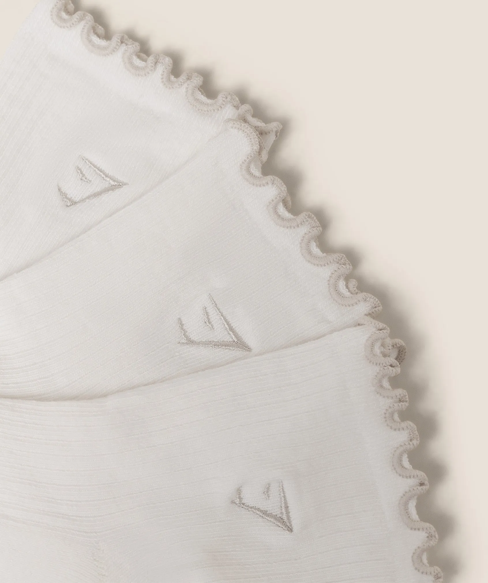 Gymshark Midi Frill Socks 3pk - GS Soft White sold by Gymshark product image thumbnail 2