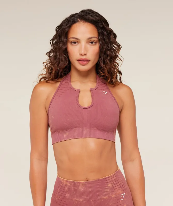 Gymshark Steel Seamless Halter Neck Bra - GS Reset Pink sold by Gymshark