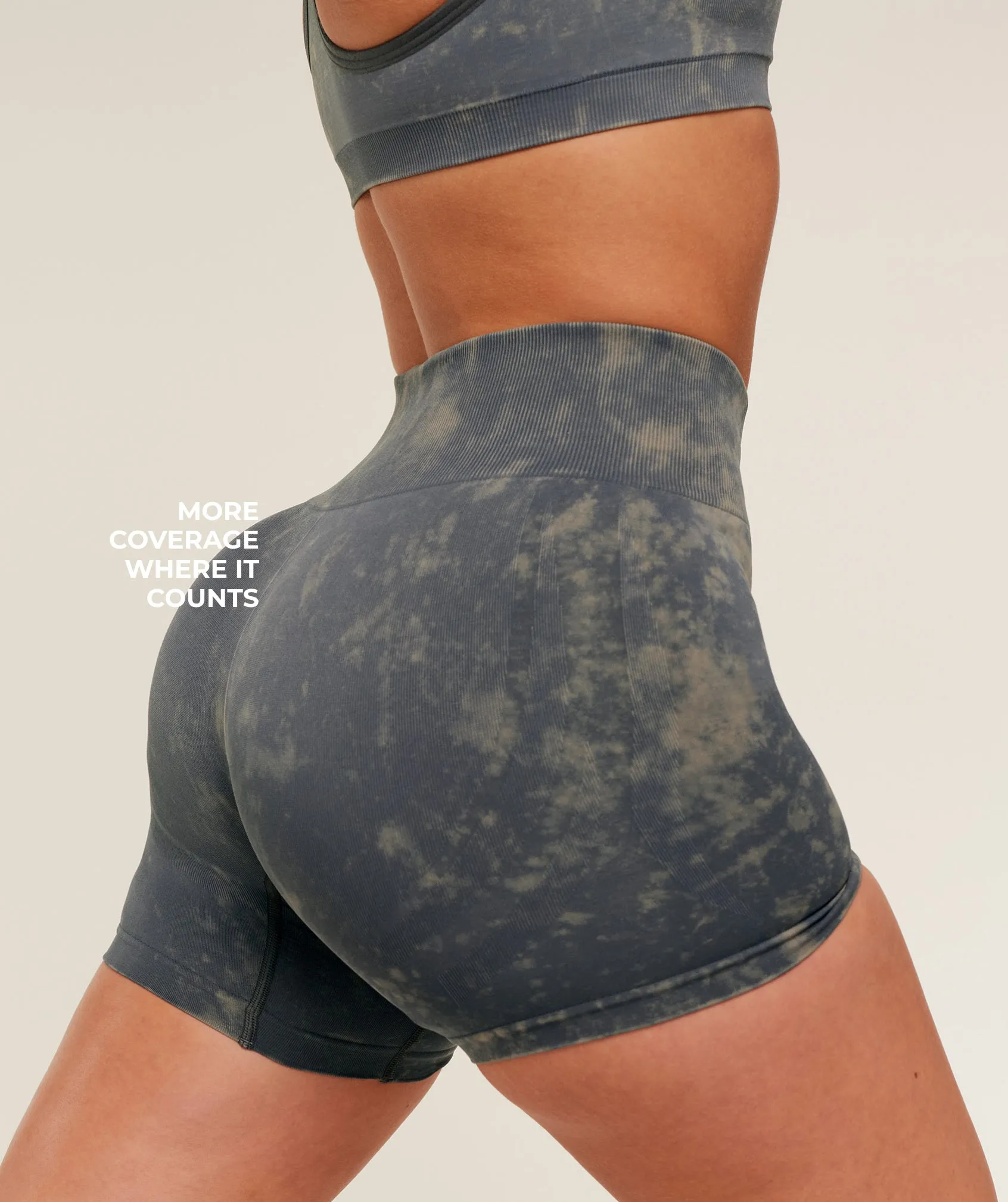 Gymshark Everyday Seamless Washed Shorts 2.0 - GS Onyx Grey/WASH sold by Gymshark product image thumbnail 3