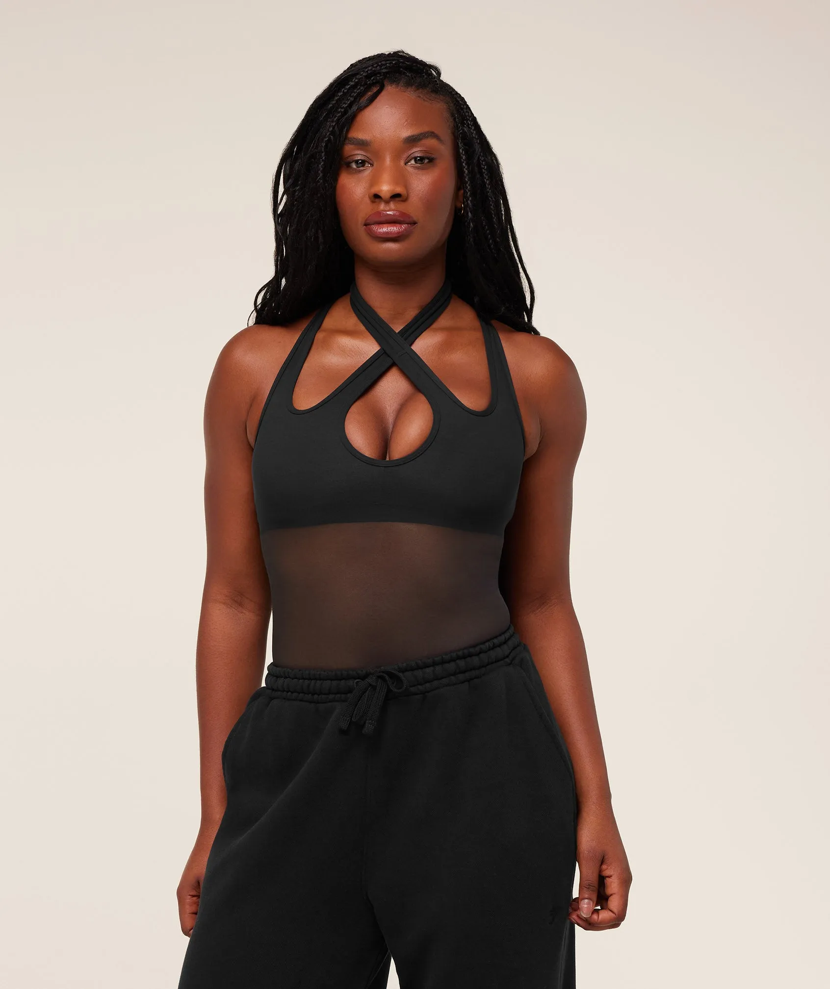 Gymshark Dark Energy Mesh Tank - GS Black sold by Gymshark