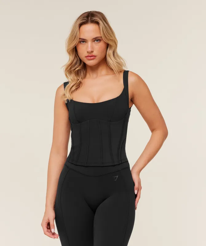 Gymshark Corset Tank Top - GS Black made by Gymshark