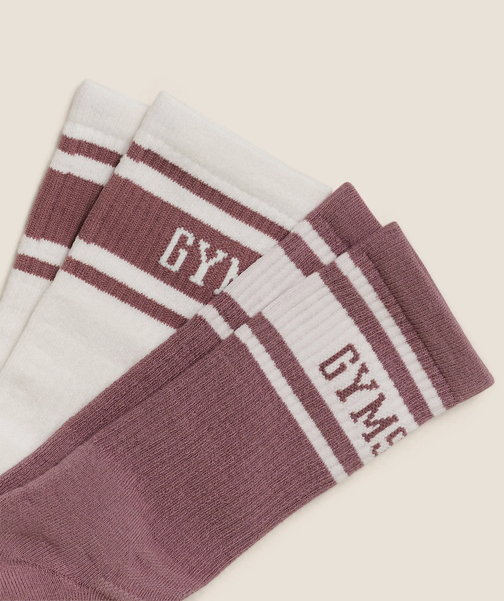Gymshark Collegiate Crew Sock 2pk - Calm Pink sold by Gymshark product image thumbnail 2