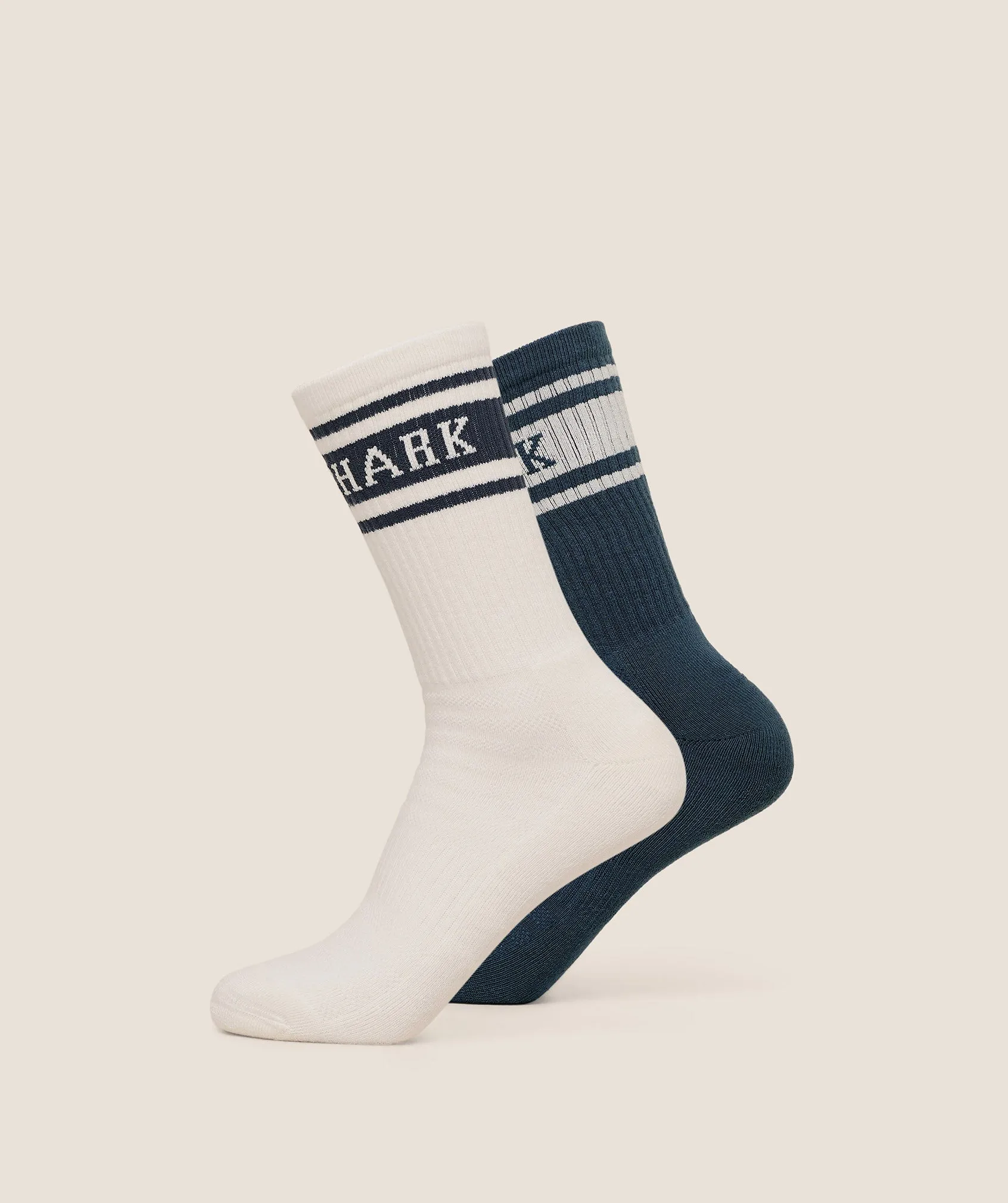 Gymshark Collegiate Crew Sock 2pk - GS Stealth Blue sold by Gymshark