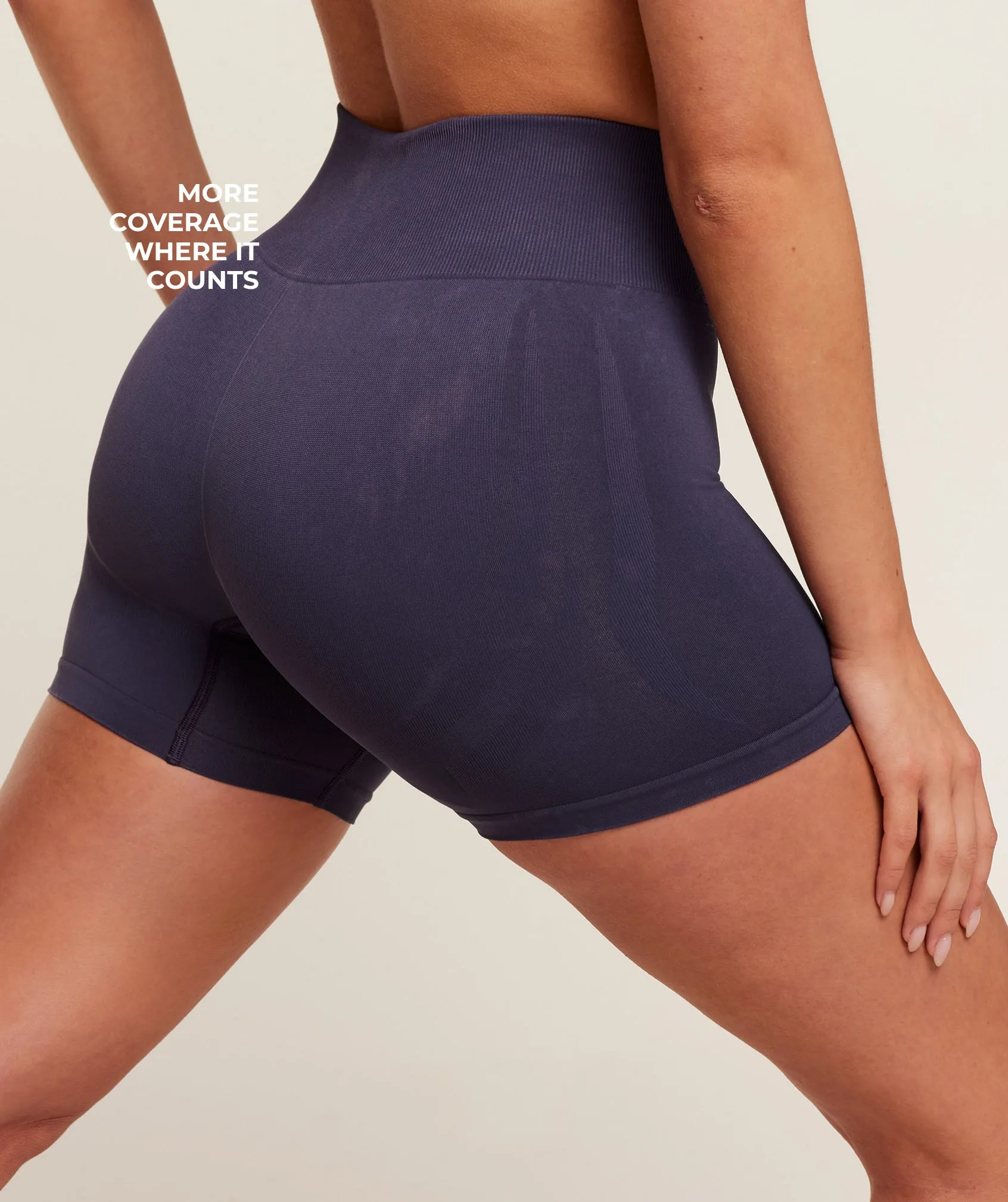 Gymshark Everyday Seamless Washed Shorts 2.0 - GS Midnight Purple/WASH sold by Gymshark product image thumbnail 3