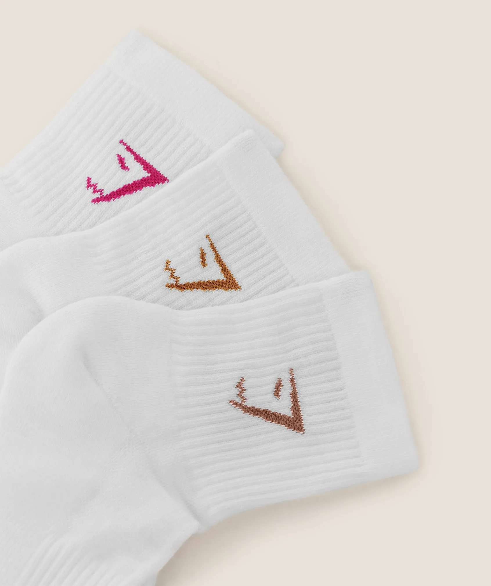 Gymshark Sweet Treat Graphic Midi Socks 3pk - GS White sold by Gymshark product image thumbnail 3