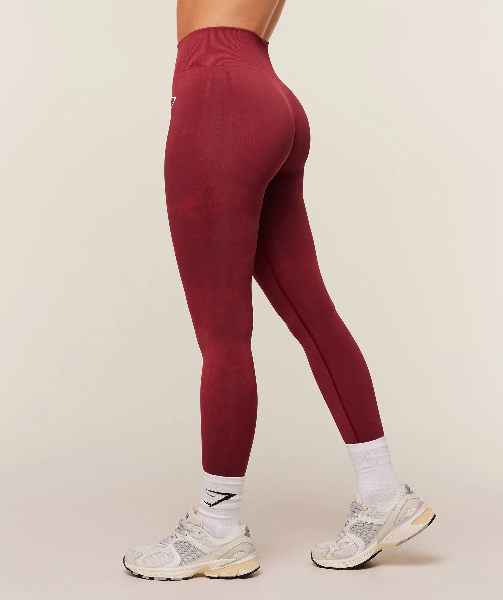 Gymshark Everyday Seamless Washed Legging 2.0 - Red Wash sold by Gymshark product image thumbnail 3