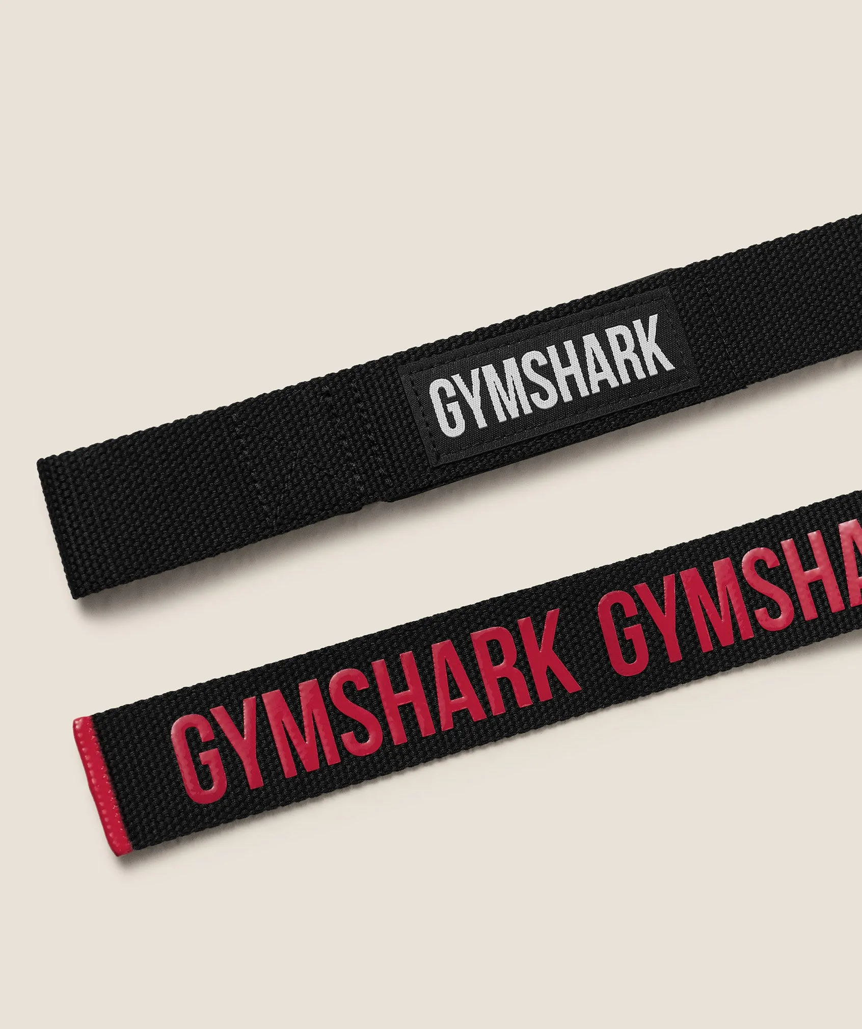 Gymshark Silicone Lifting Straps - Black/Carmine Red sold by Gymshark