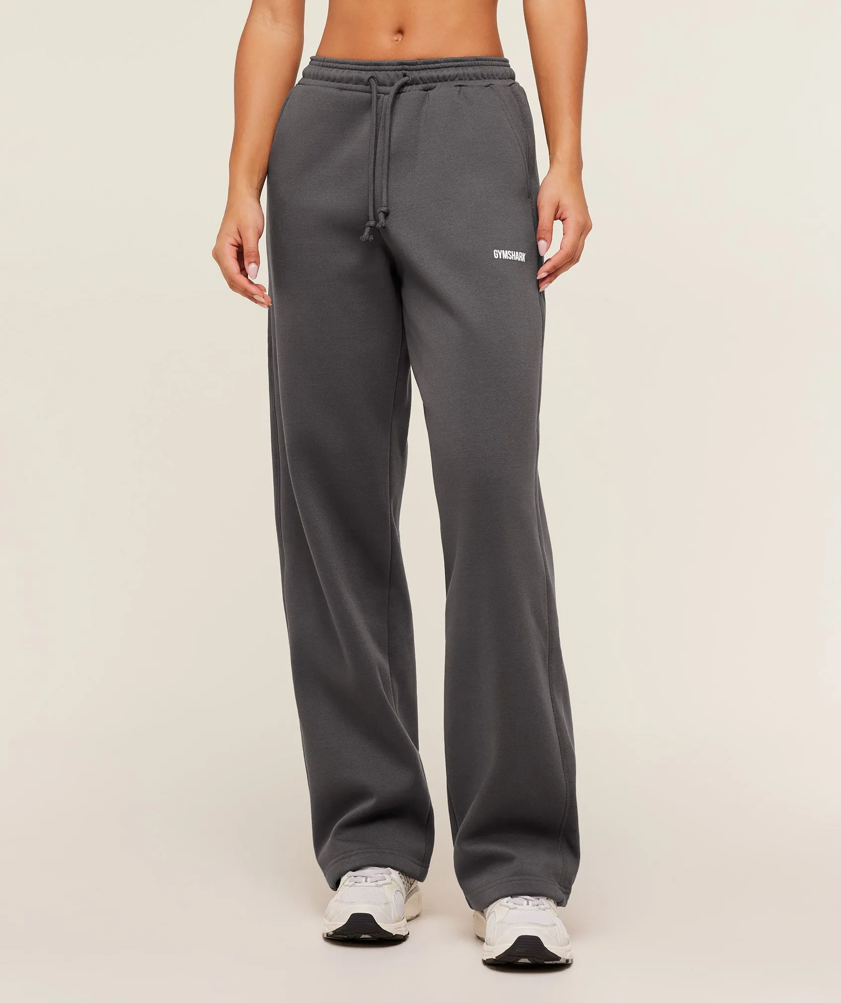 Gymshark Cosy Luxe Straight Leg Tall Joggers - Onyx Grey sold by Gymshark
