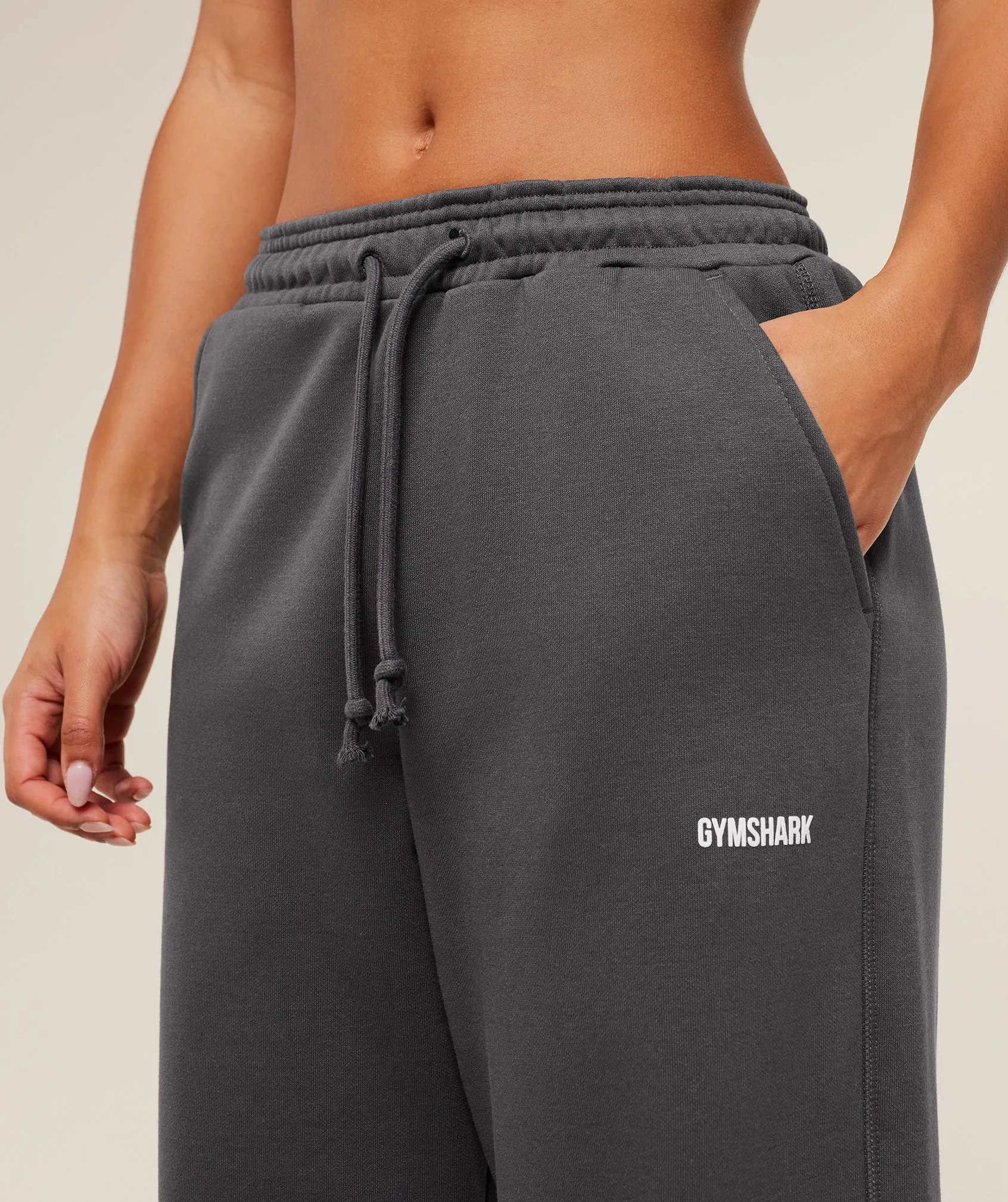 Gymshark Cosy Luxe Straight Leg Tall Joggers - Onyx Grey sold by Gymshark product image thumbnail 5