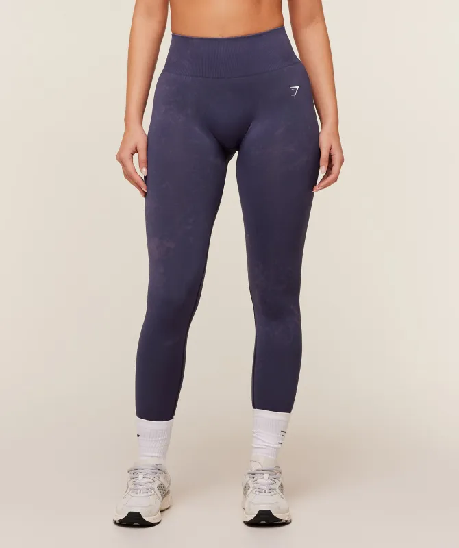 Gymshark Everyday Seamless Washed Legging 2.0 - GS Midnight Purple/WASH sold by Gymshark