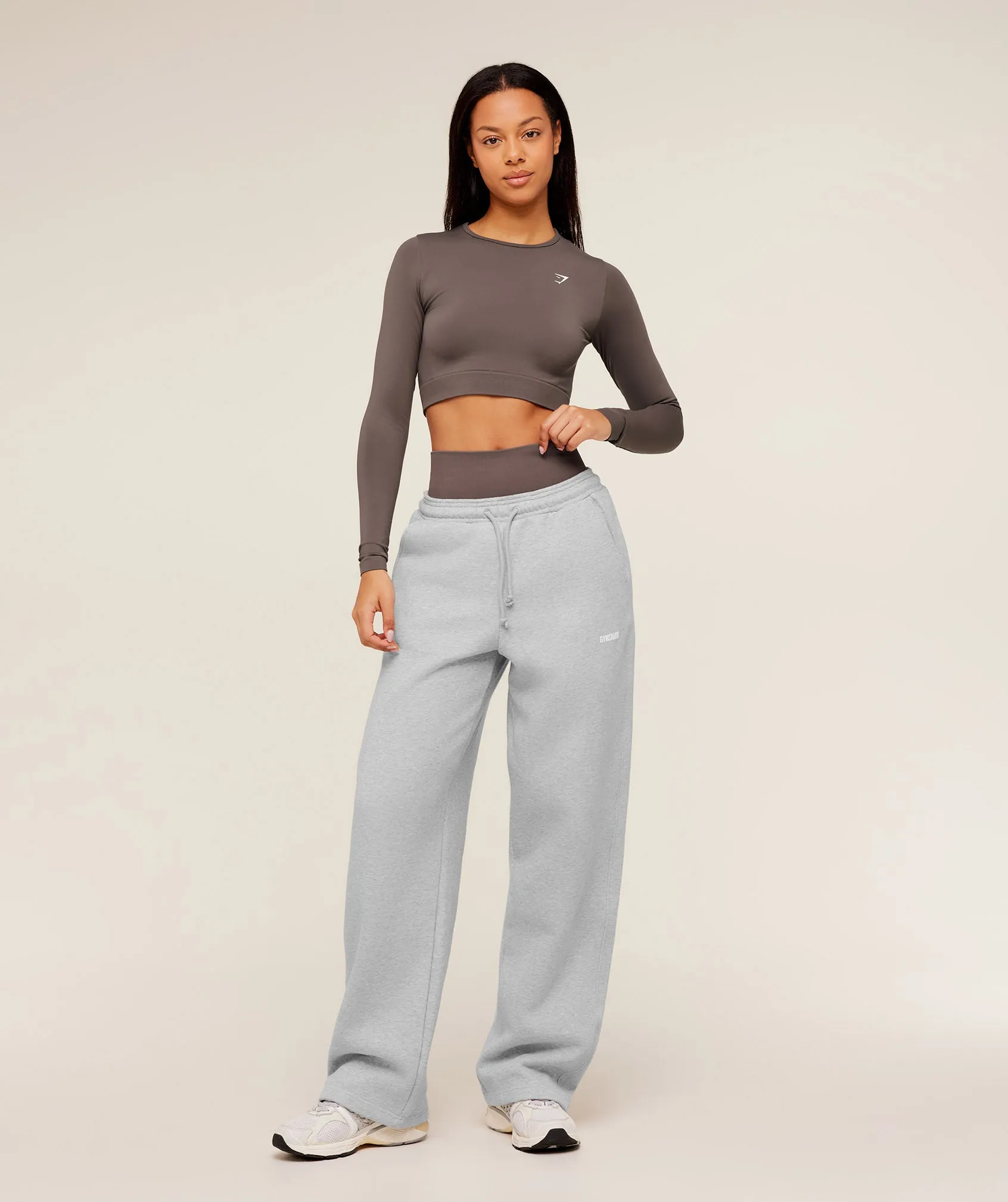 Gymshark Cosy Luxe Straight Leg Tall Joggers - Bros Soft Grey Marl sold by Gymshark product image thumbnail 4