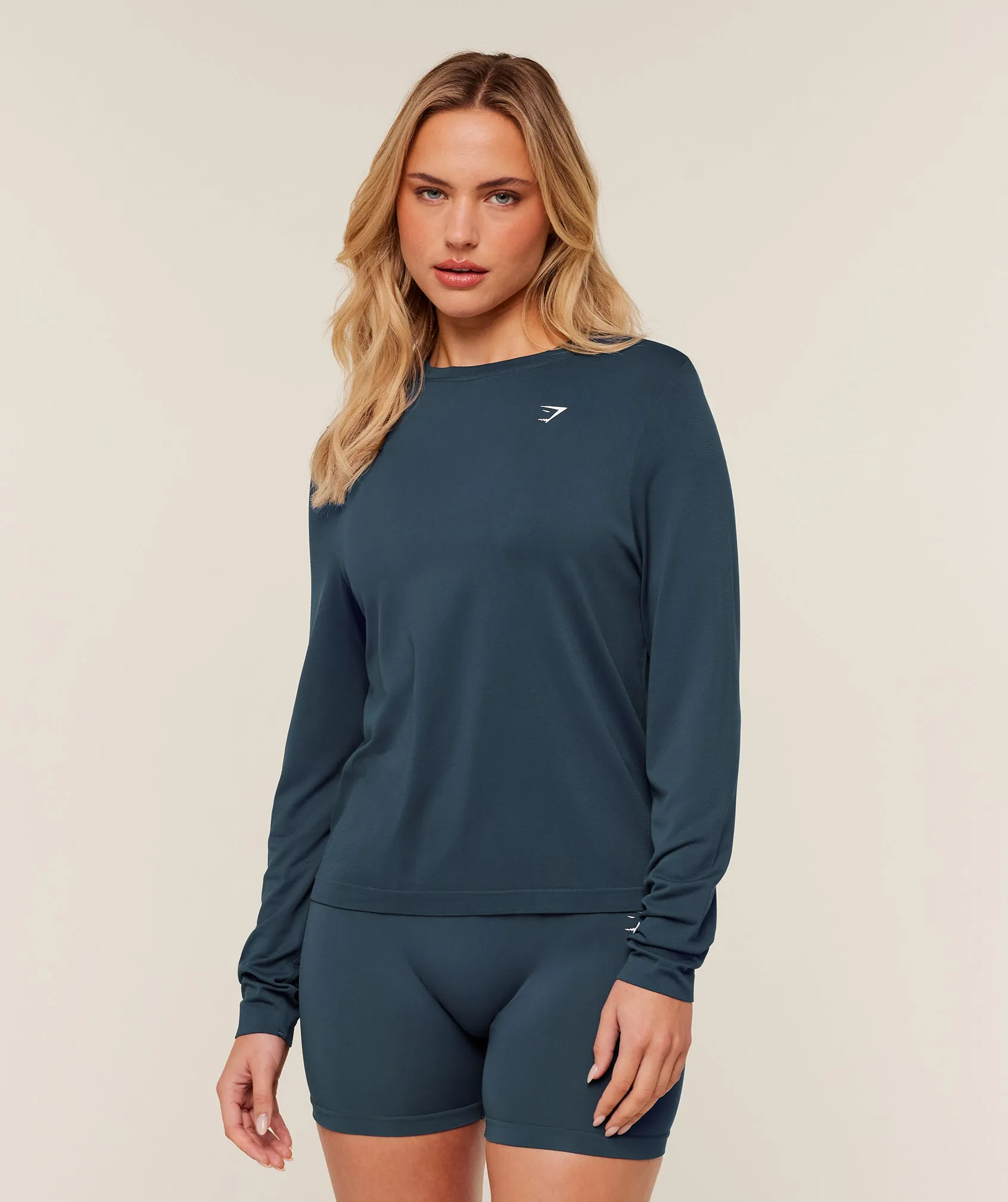 Gymshark Everyday Seamless Long Sleeve Top - GS Stealth Blue sold by Gymshark