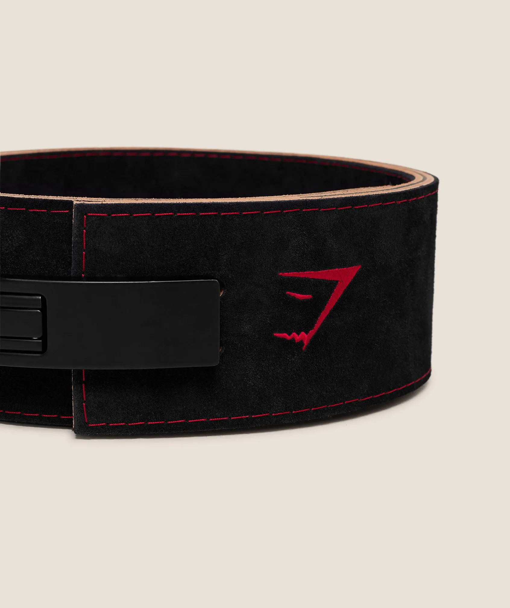 Gymshark Lever Lifting Belt - Black/Carmine Red sold by Gymshark product image thumbnail 5
