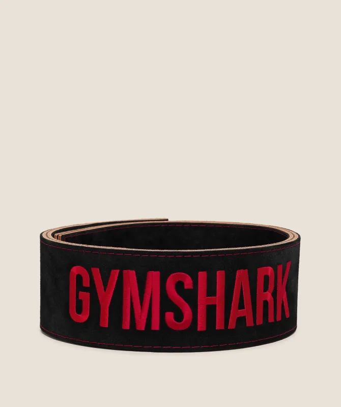 Gymshark Lever Lifting Belt - Black/Carmine Red made by Gymshark