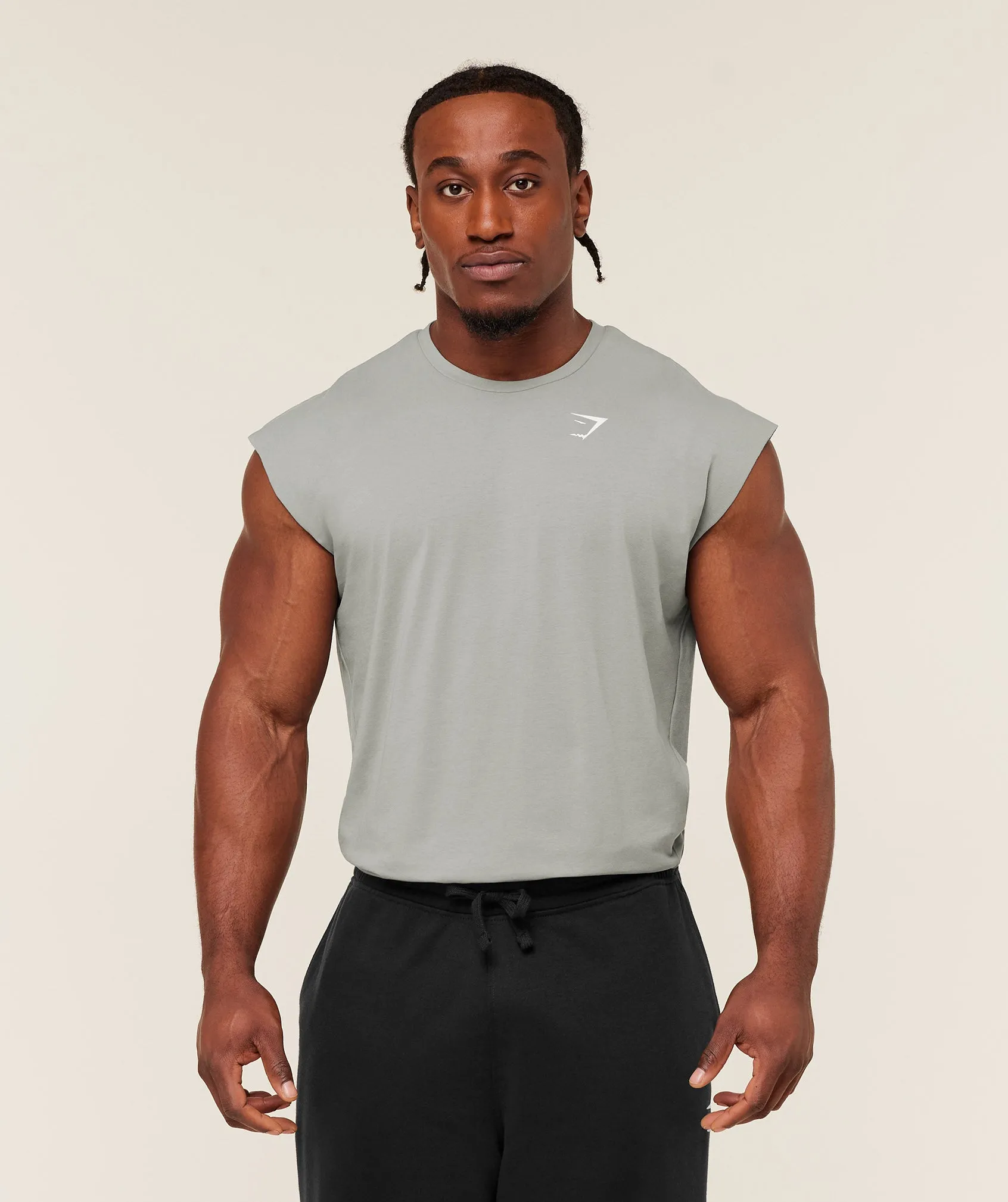 Gymshark Critical Cut Off Tank - Smokey Grey sold by Gymshark