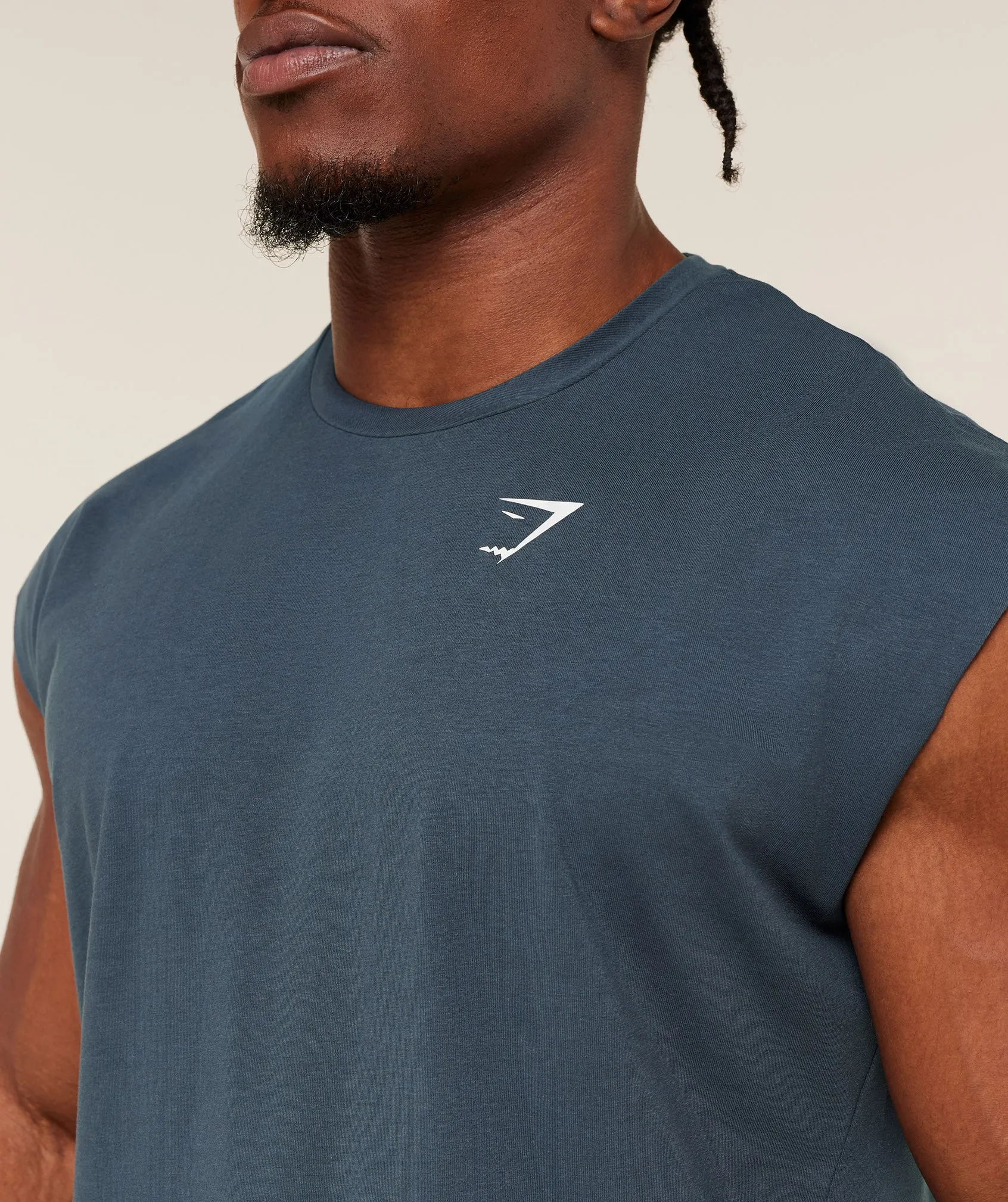Gymshark Critical Cut Off Tank - GS Stealth Blue sold by Gymshark product image thumbnail 2
