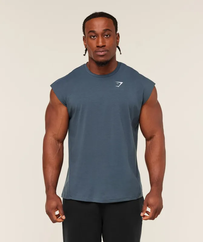 Gymshark Critical Cut Off Tank - GS Stealth Blue sold by Gymshark