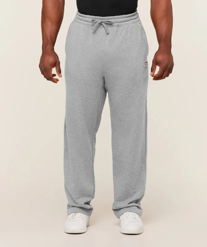 Gymshark Power Straight Leg Pants - Charcoal Core Marl/Sets Red sold by Gymshark