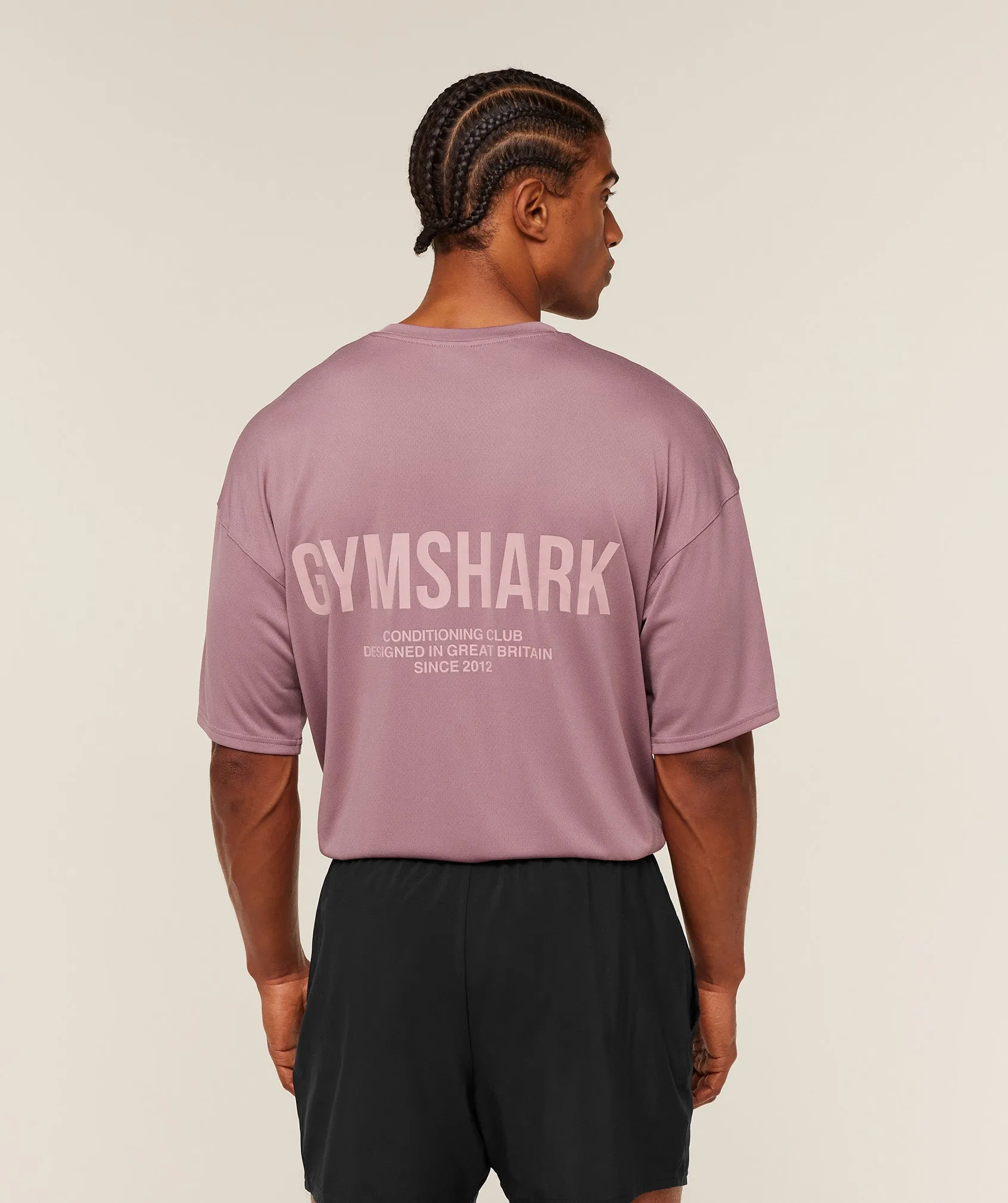 Gymshark Conditioning Club Oversized T-Shirt - GS Calm Pink/GS Light Pink sold by Gymshark product image thumbnail 2