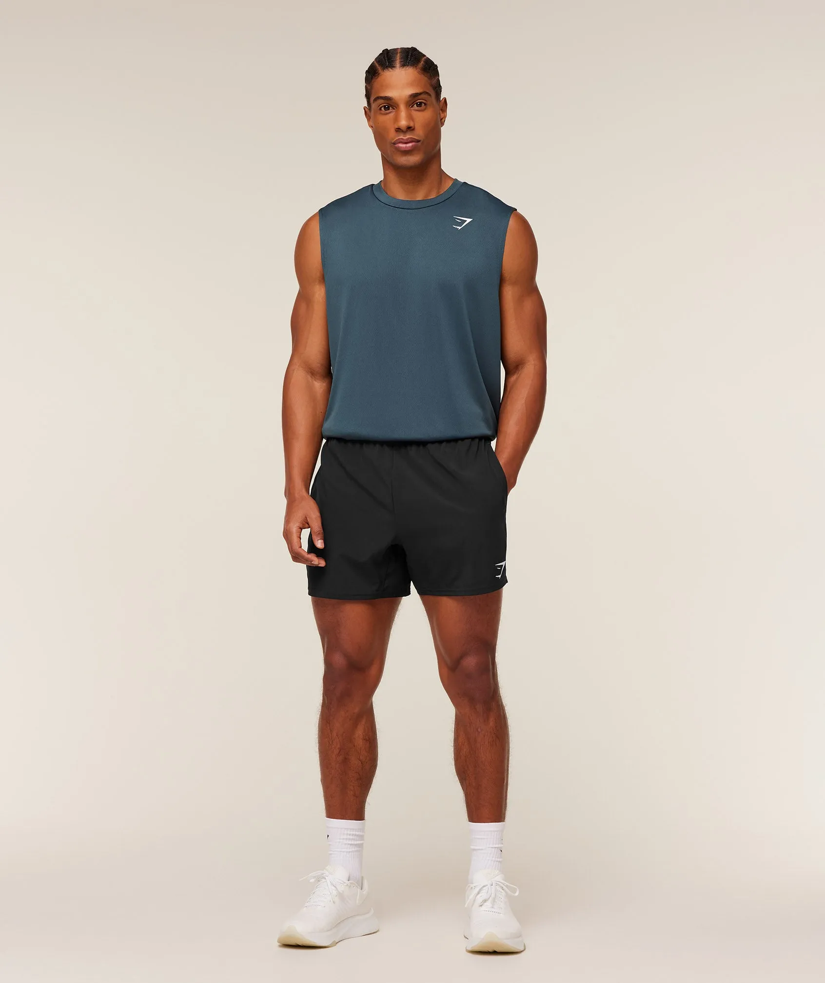 Gymshark Arrival Oversized Tank - GS Stealth Blue sold by Gymshark product image thumbnail 4
