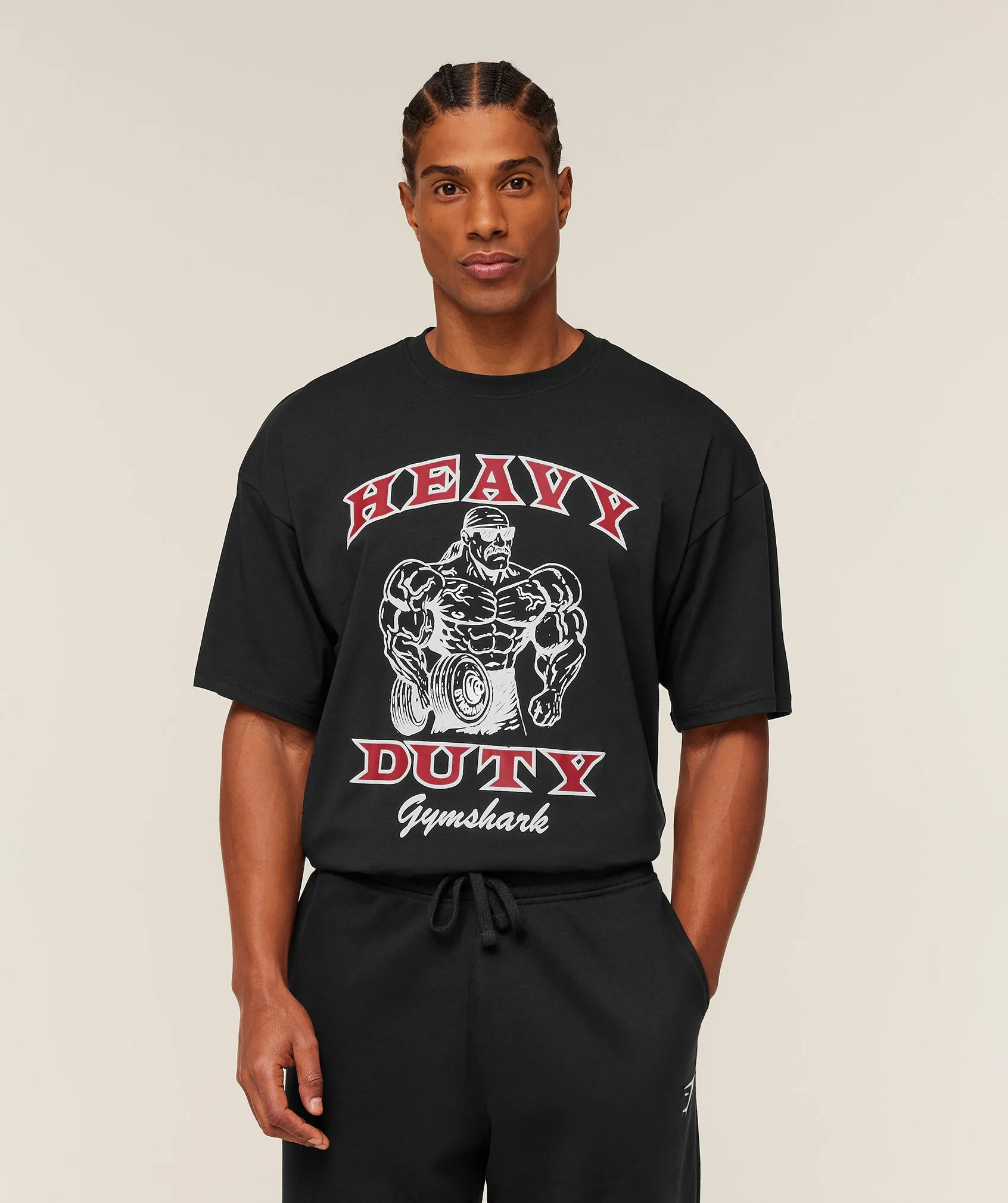 Gymshark Heavy Duty Bro Graphic T-Shirt - GS Black sold by Gymshark product image thumbnail 4