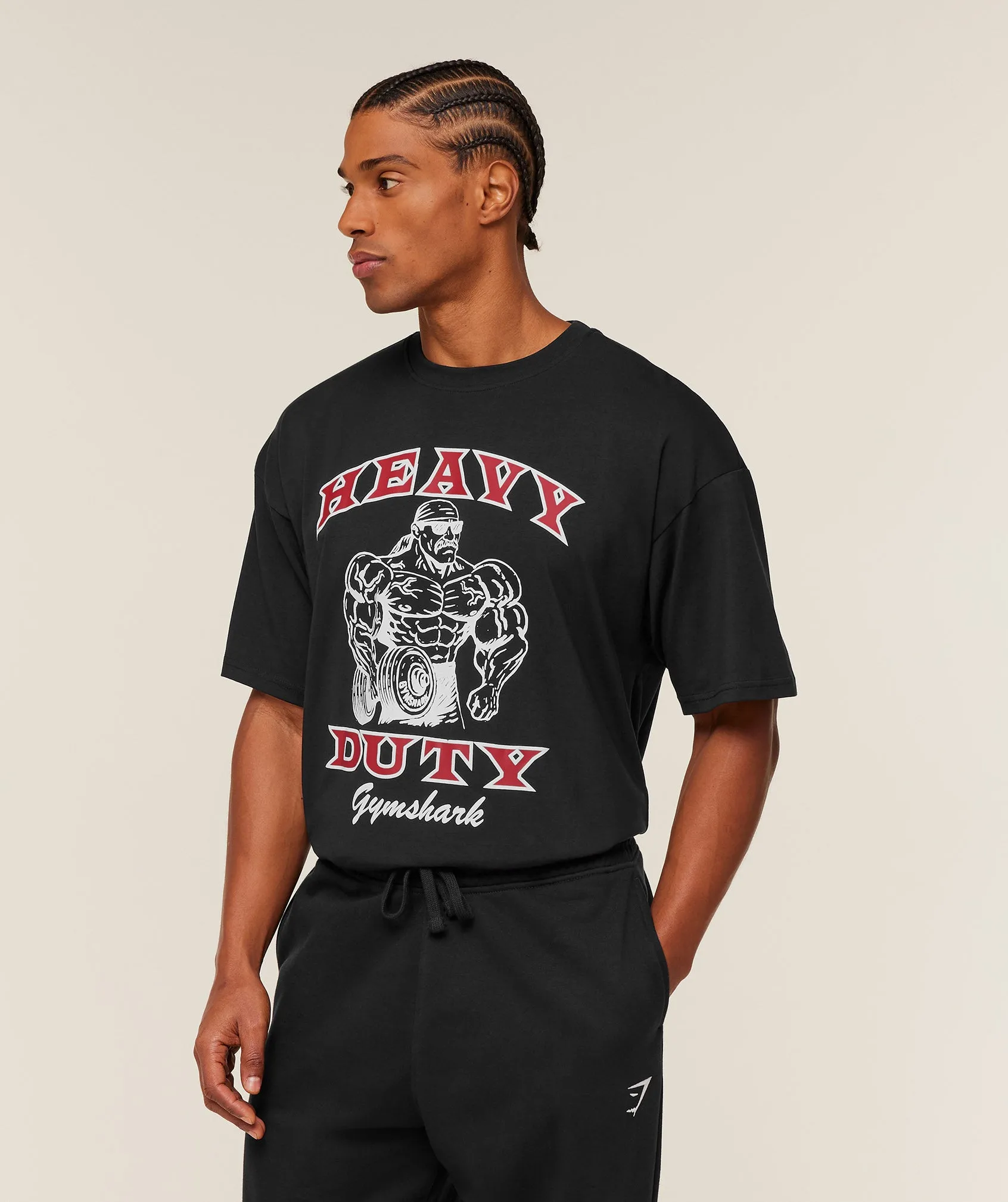 Gymshark Heavy Duty Bro Graphic T-Shirt - GS Black sold by Gymshark
