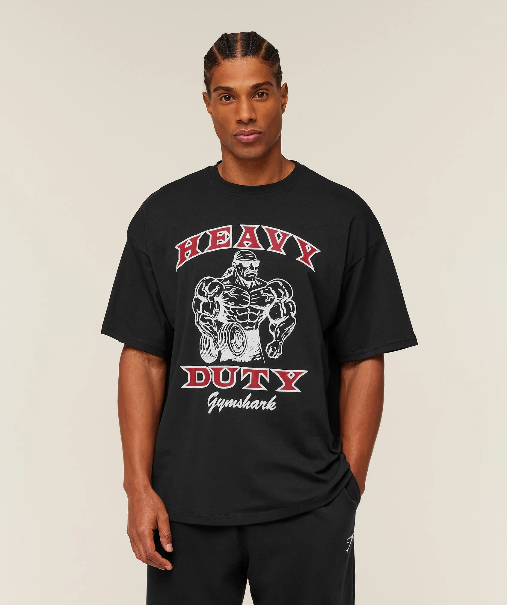 Gymshark Heavy Duty Bro Graphic T-Shirt - GS Black sold by Gymshark product image thumbnail 3