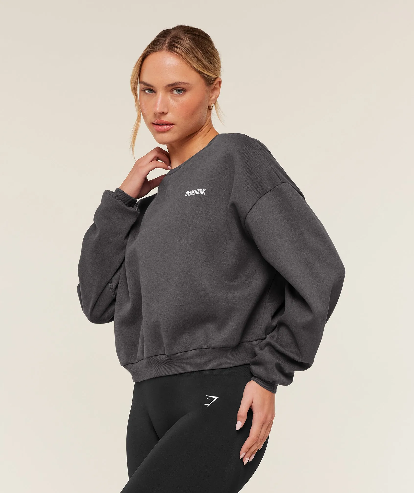 Gymshark Cosy Luxe Sweatshirt - Onyx Grey sold by Gymshark product image thumbnail 3