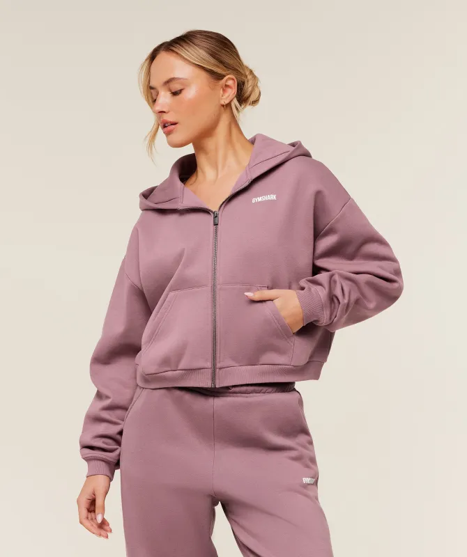 Gymshark Cosy Luxe Zip Through Hoodie - Calm Pink sold by Gymshark