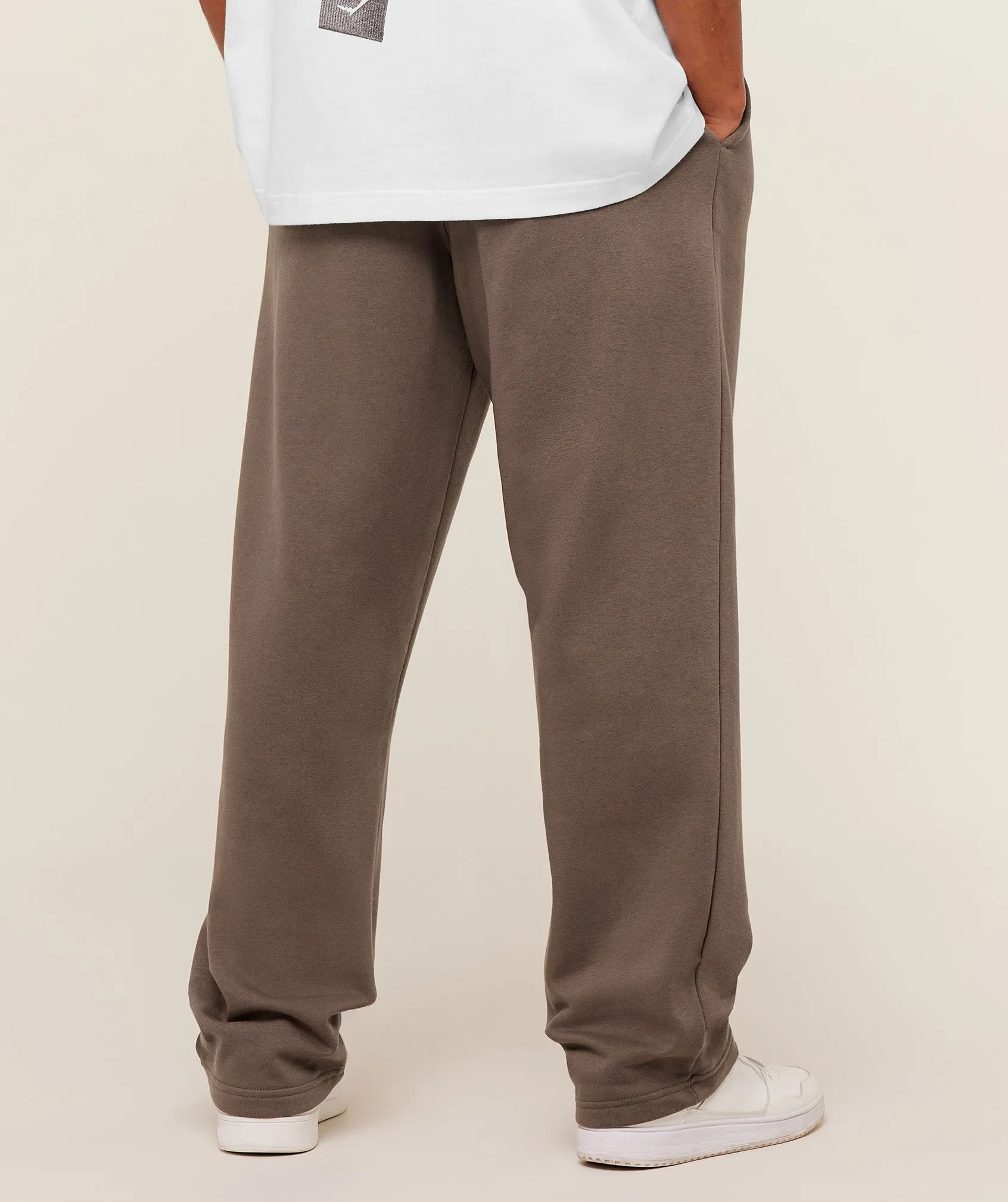 Gymshark Crest Straight Leg Joggers - Soft Brown sold by Gymshark product image thumbnail 2