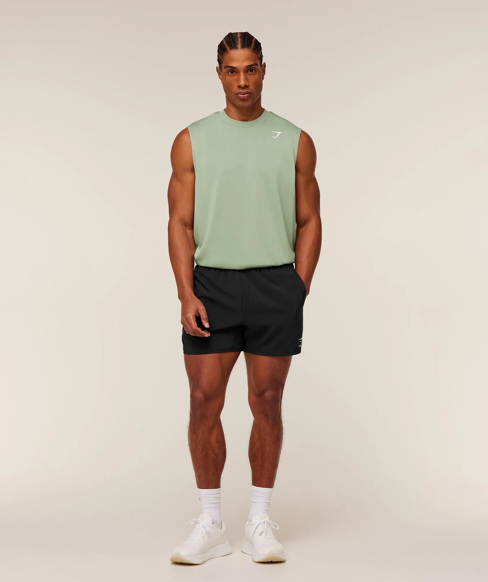 Gymshark Arrival Oversized Tank - GS Haze Green sold by Gymshark product image thumbnail 4