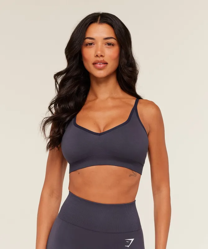 Gymshark Vital Sports Bra - Midnight Purple/Marl sold by Gymshark