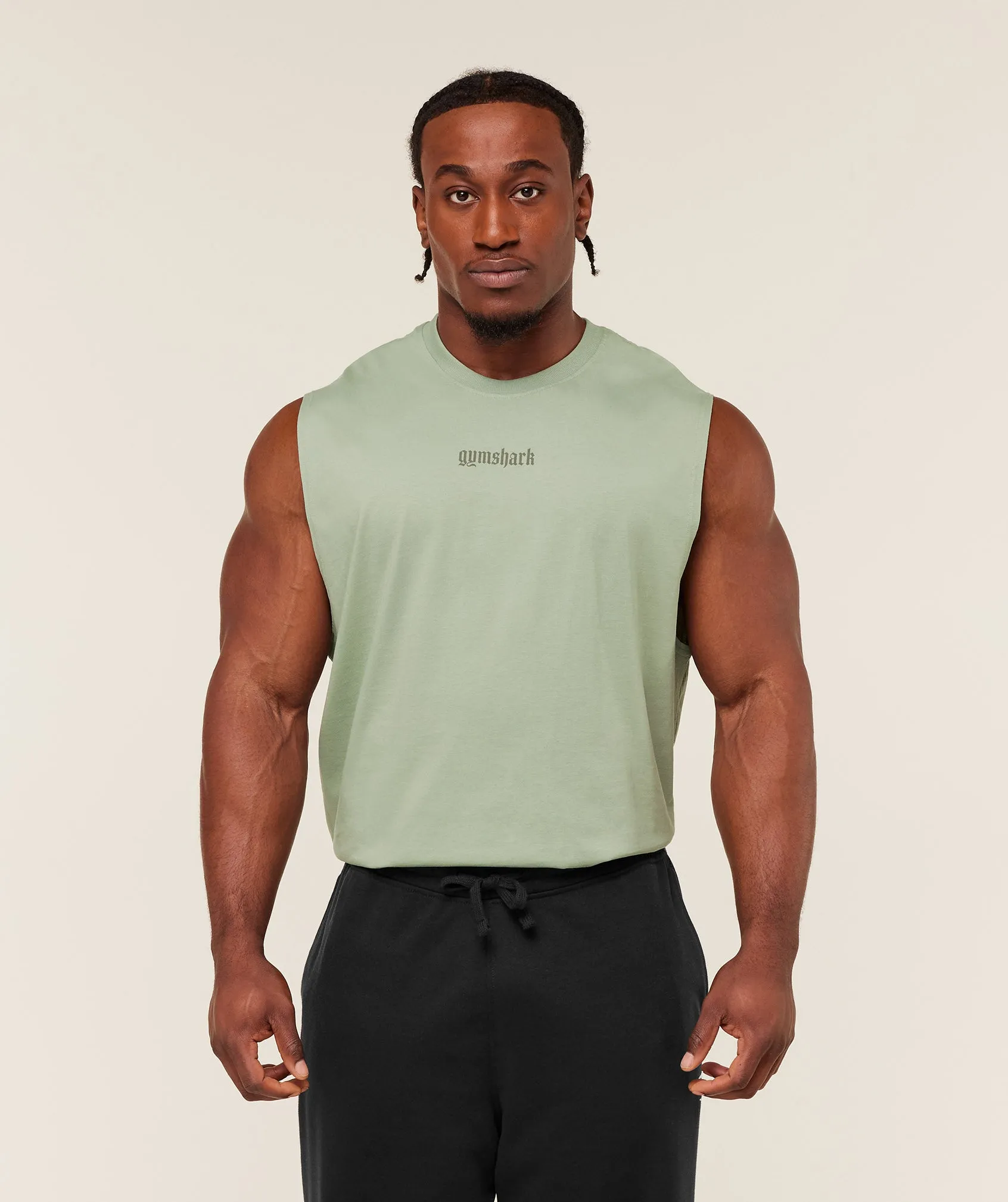 Gymshark Olde English Tank - GS Haze Green sold by Gymshark product image thumbnail 2