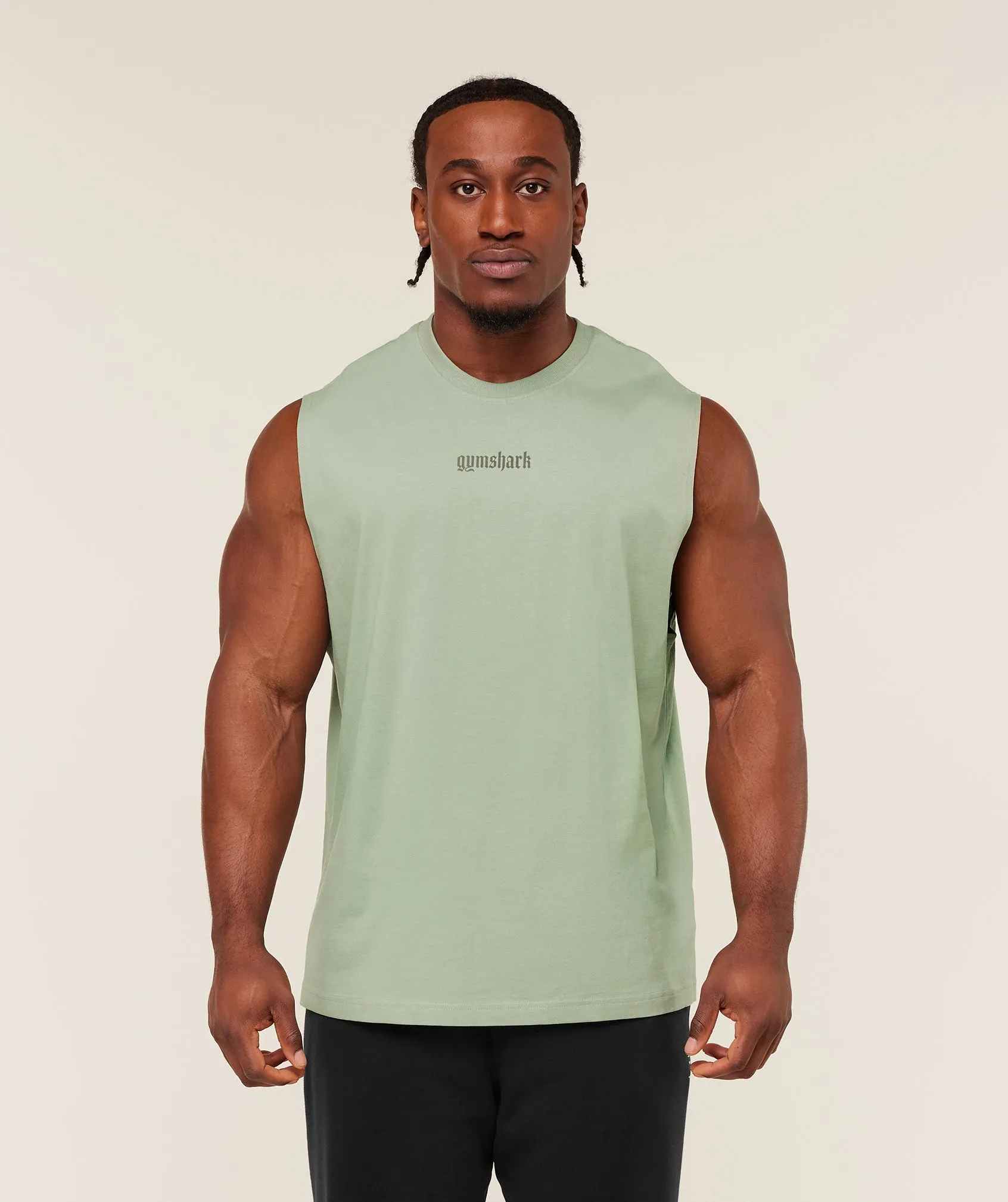 Gymshark Olde English Tank - GS Haze Green sold by Gymshark