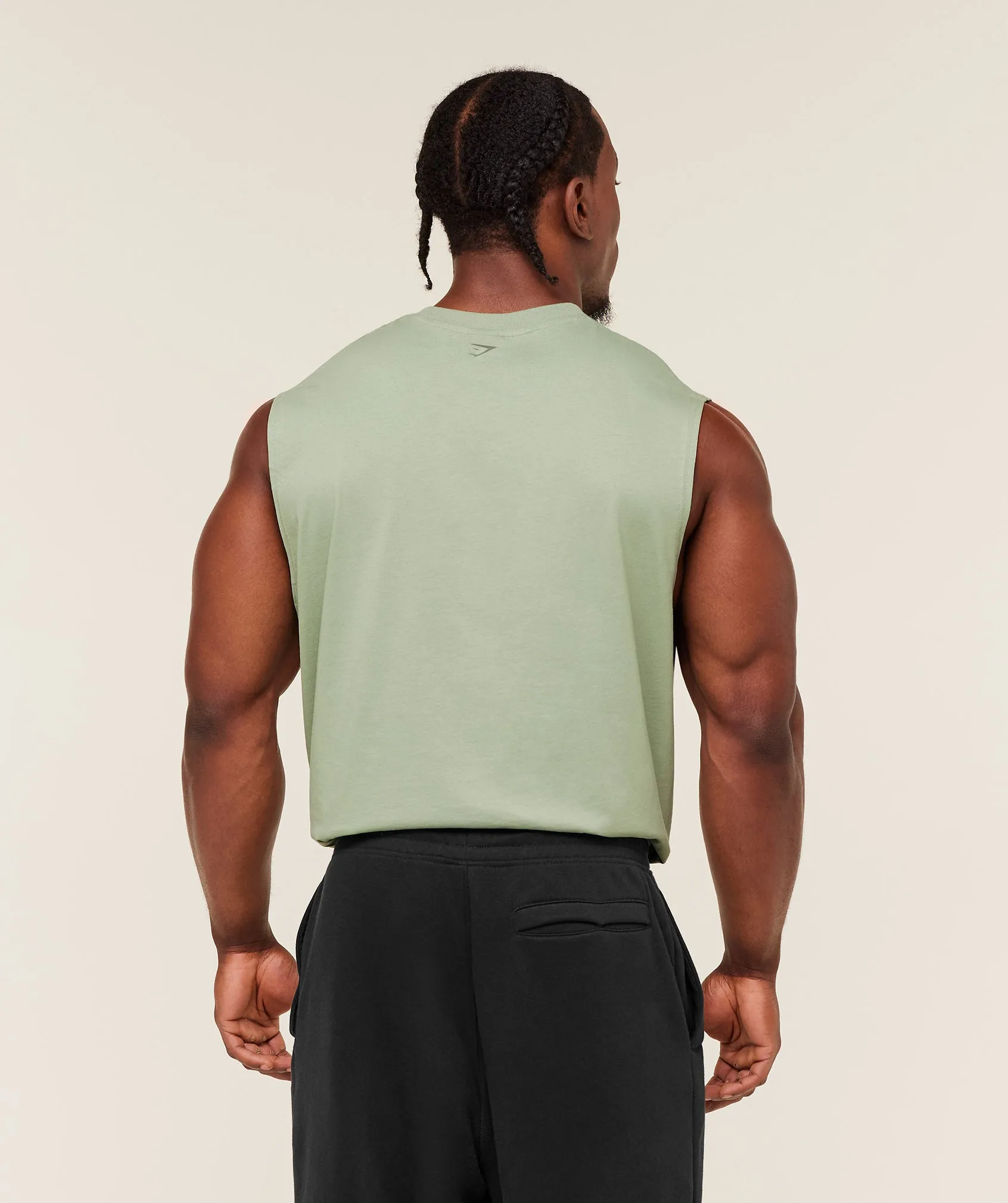 Gymshark Olde English Tank - GS Haze Green sold by Gymshark product image thumbnail 3