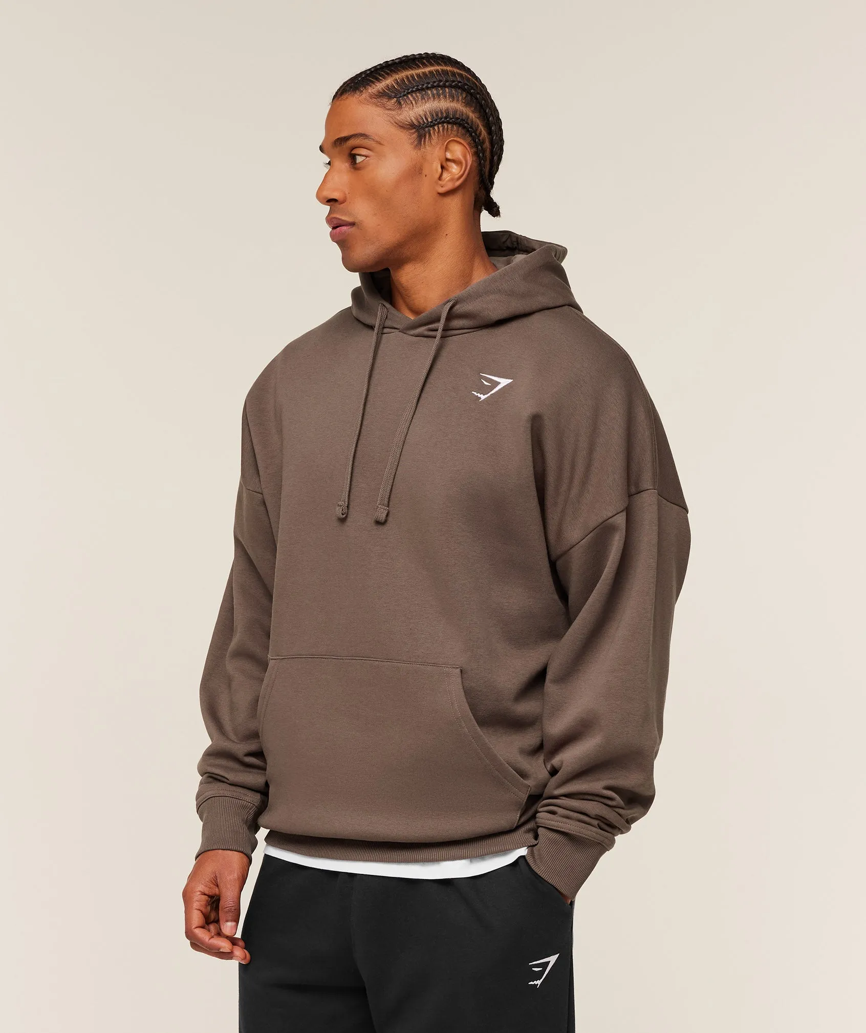 Gymshark Crest Oversized Hoodie - Soft Brown sold by Gymshark product image thumbnail 3