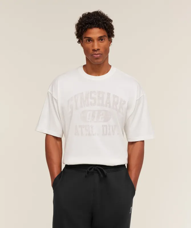 Gymshark Athletic Division Graphic T-Shirt - GS Soft White sold by Gymshark