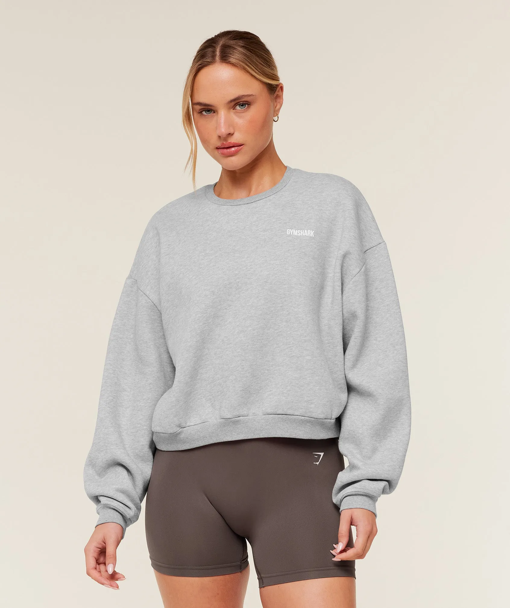 Gymshark Cosy Luxe Sweatshirt - Bros Soft Grey Marl sold by Gymshark