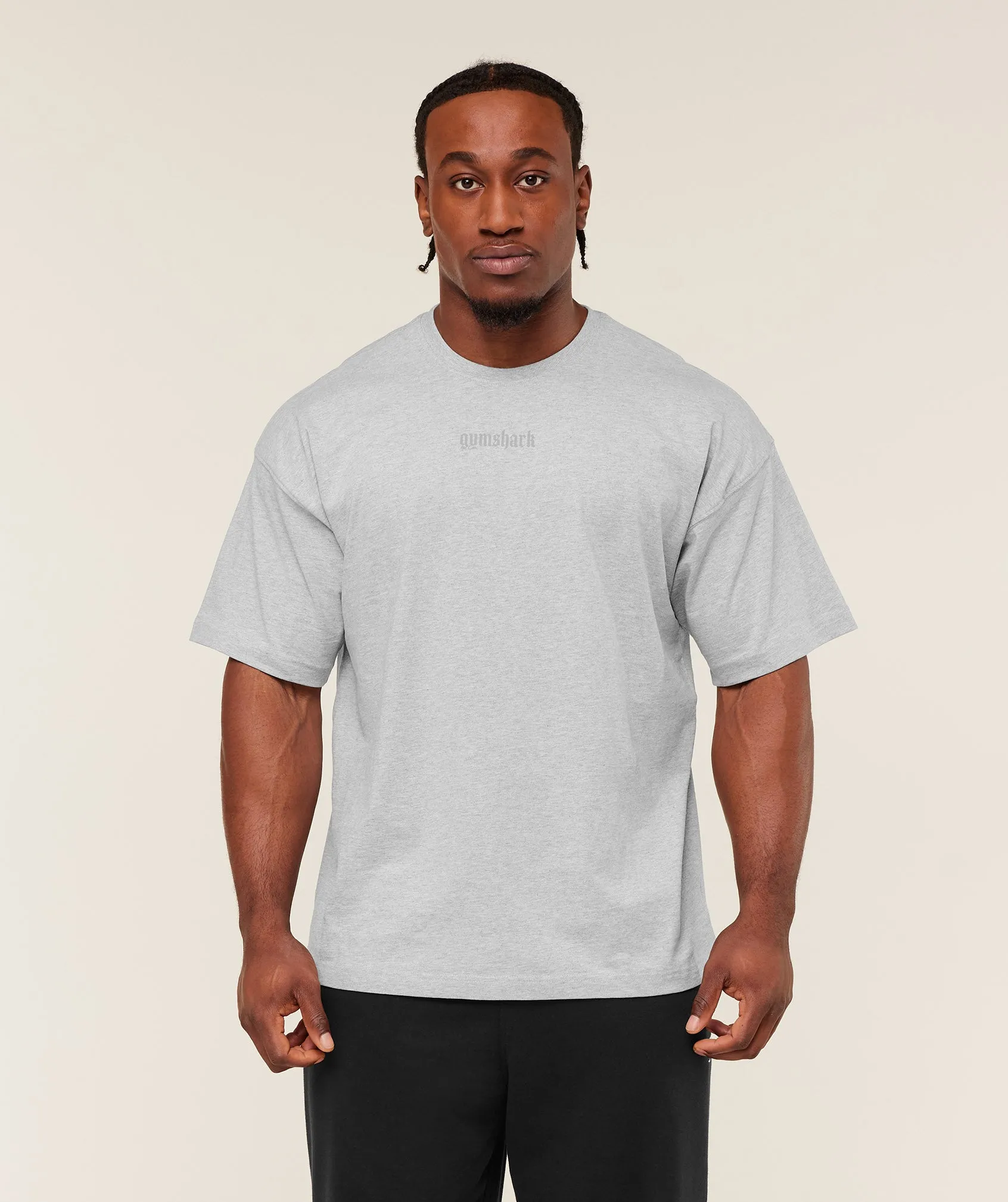 Gymshark Olde English T-Shirt - Bros Soft Grey Marl sold by Gymshark product image thumbnail 4