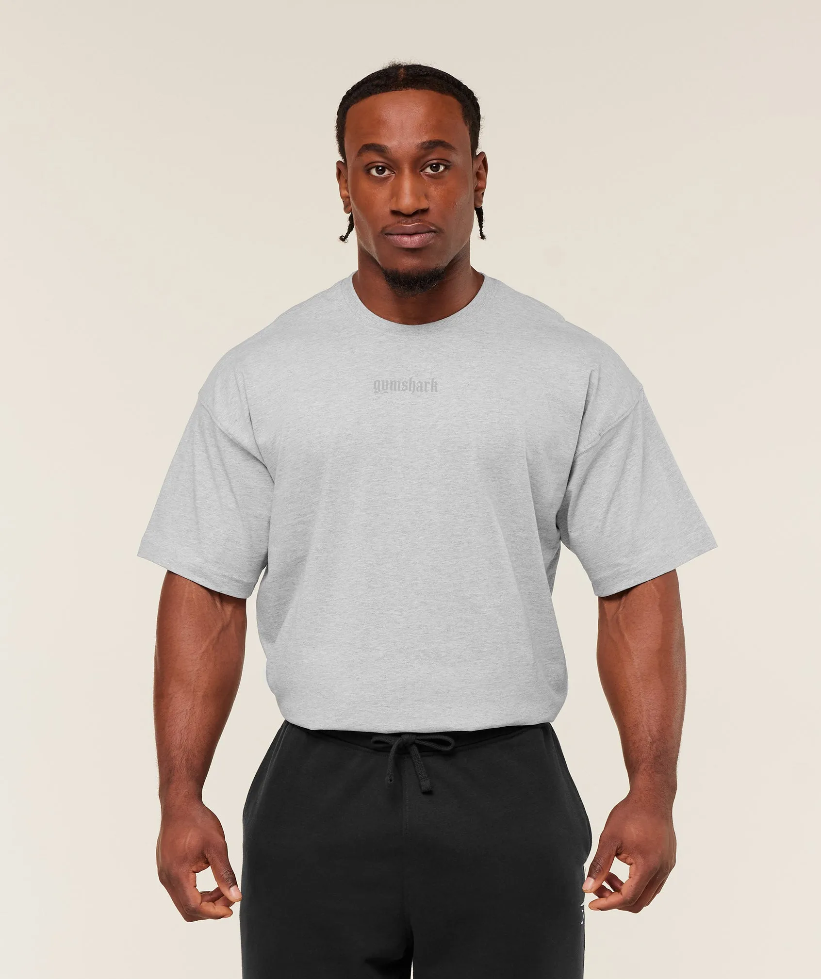 Gymshark Olde English T-Shirt - Bros Soft Grey Marl sold by Gymshark