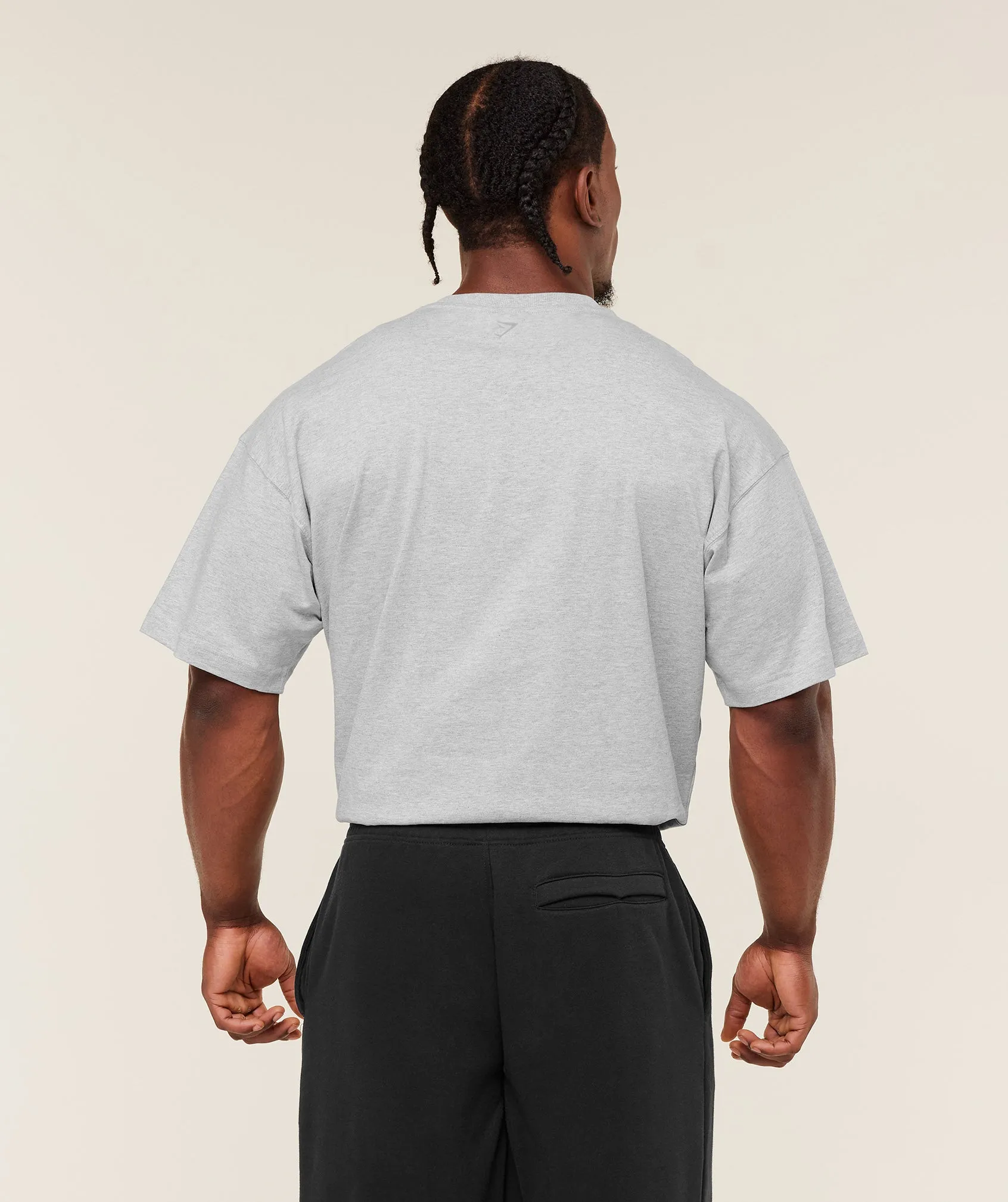 Gymshark Olde English T-Shirt - Bros Soft Grey Marl sold by Gymshark product image thumbnail 2