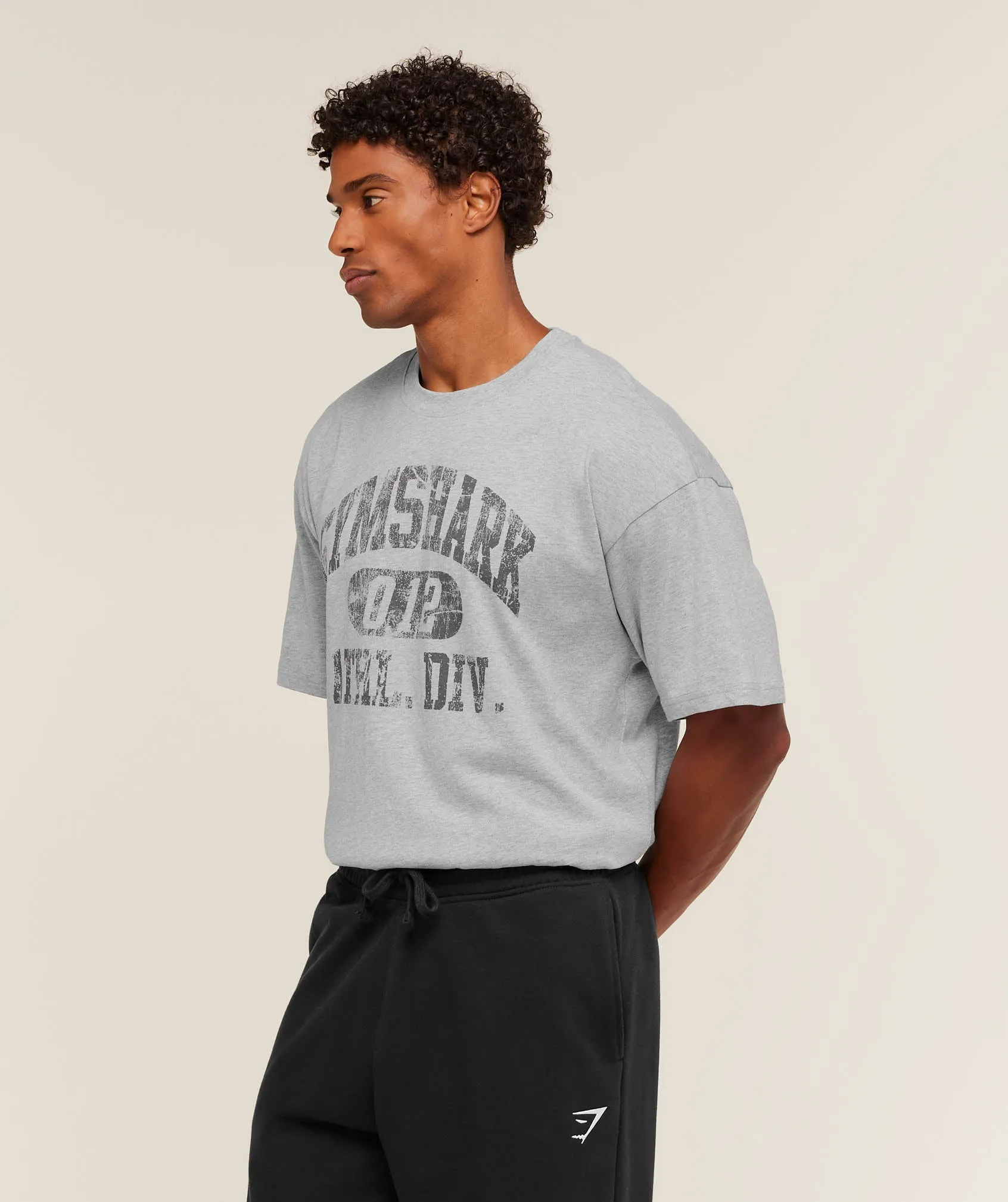 Gymshark Athletic Division Graphic T-Shirt - Light Grey Core Marl sold by Gymshark product image thumbnail 2