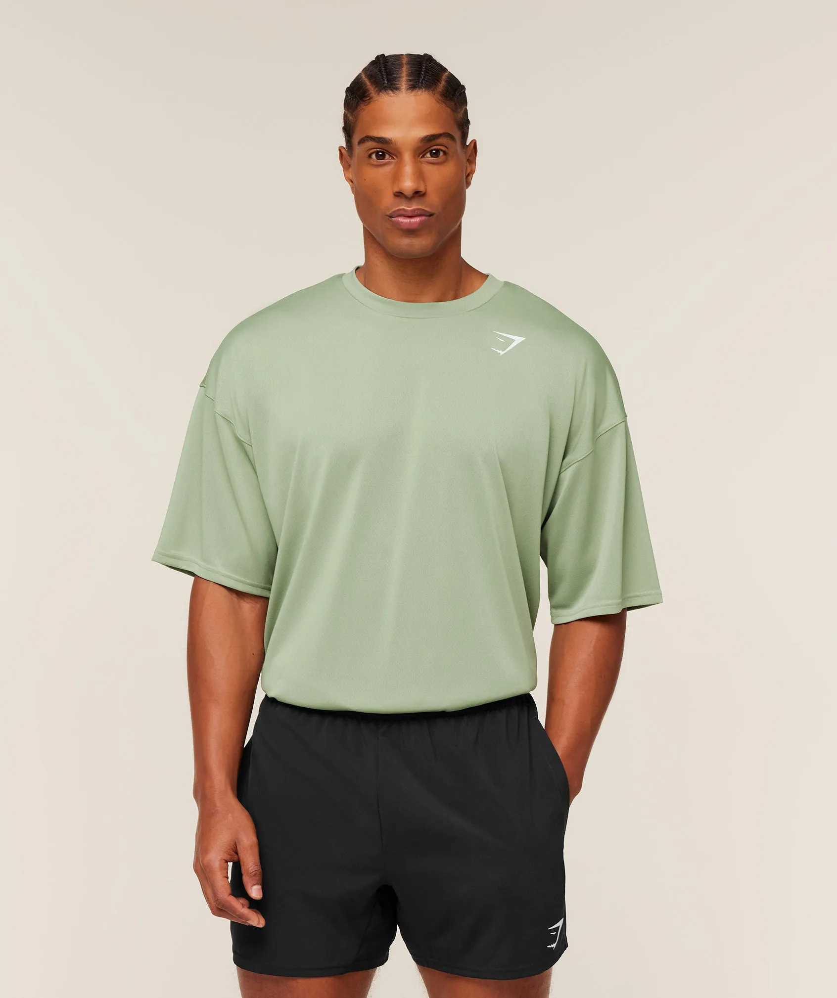 Gymshark Arrival Oversized T-Shirt - GS Haze Green sold by Gymshark