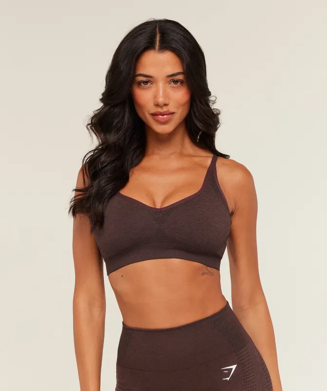 Gymshark Vital Sports Bra - Rich Maroon/Marl sold by Gymshark