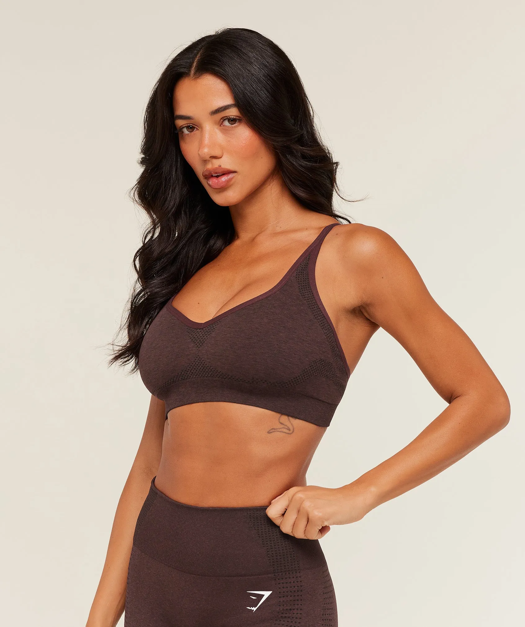 Gymshark Vital Sports Bra - Rich Maroon/Marl sold by Gymshark product image thumbnail 3
