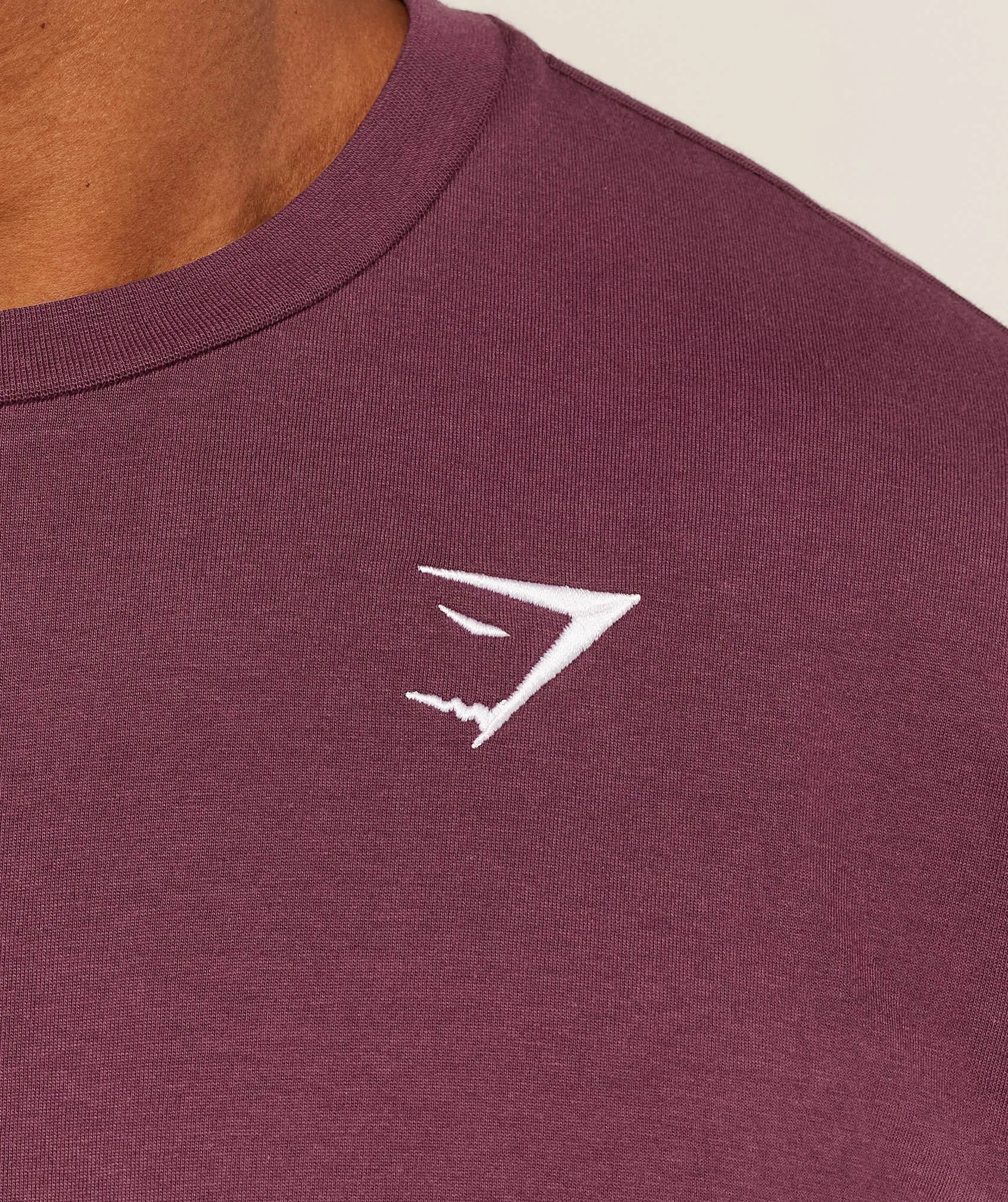 Gymshark Crest Oversized T-Shirt - GS Impact Burgundy sold by Gymshark product image thumbnail 5