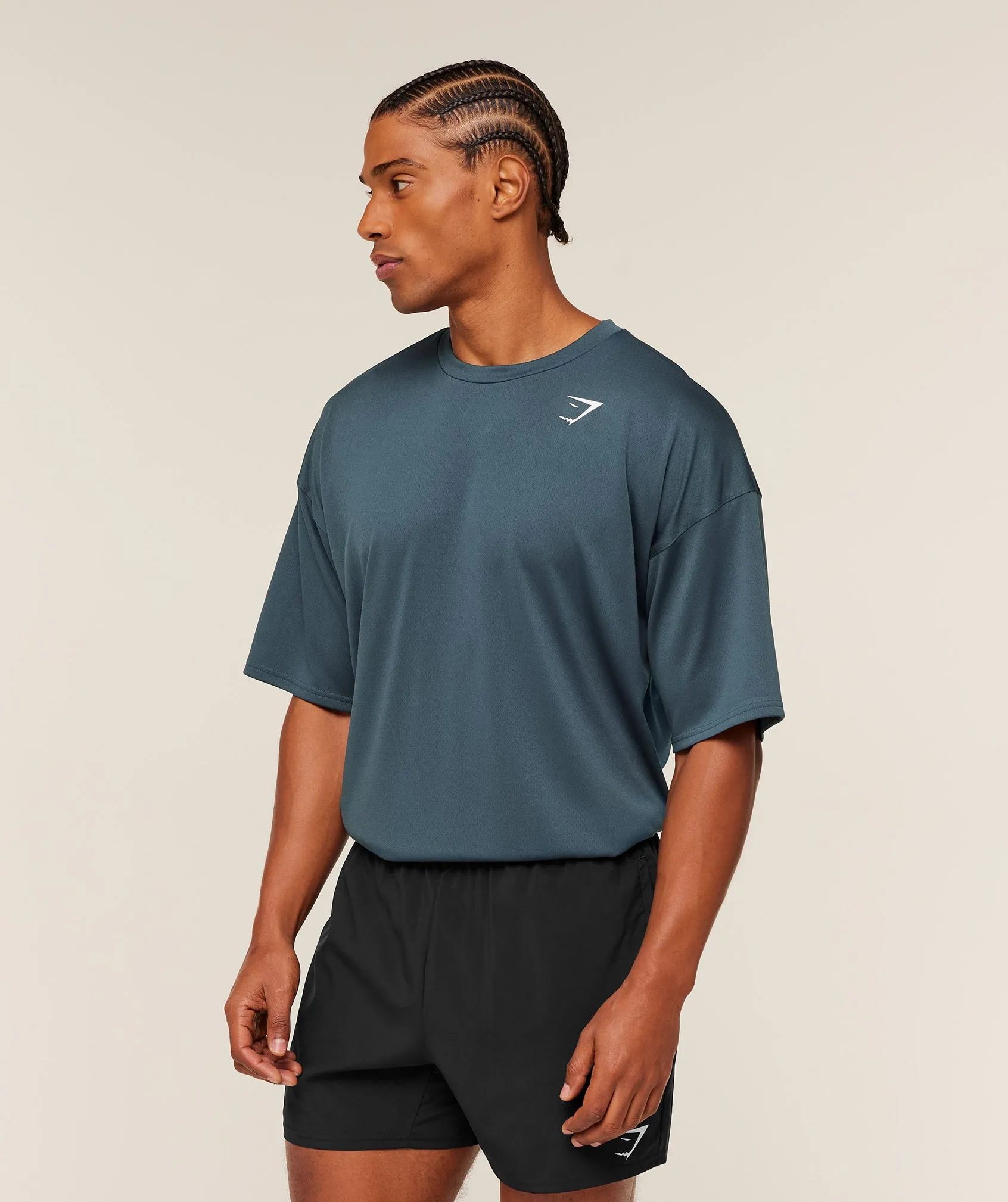 Gymshark Arrival Oversized T-Shirt - GS Stealth Blue sold by Gymshark product image thumbnail 3