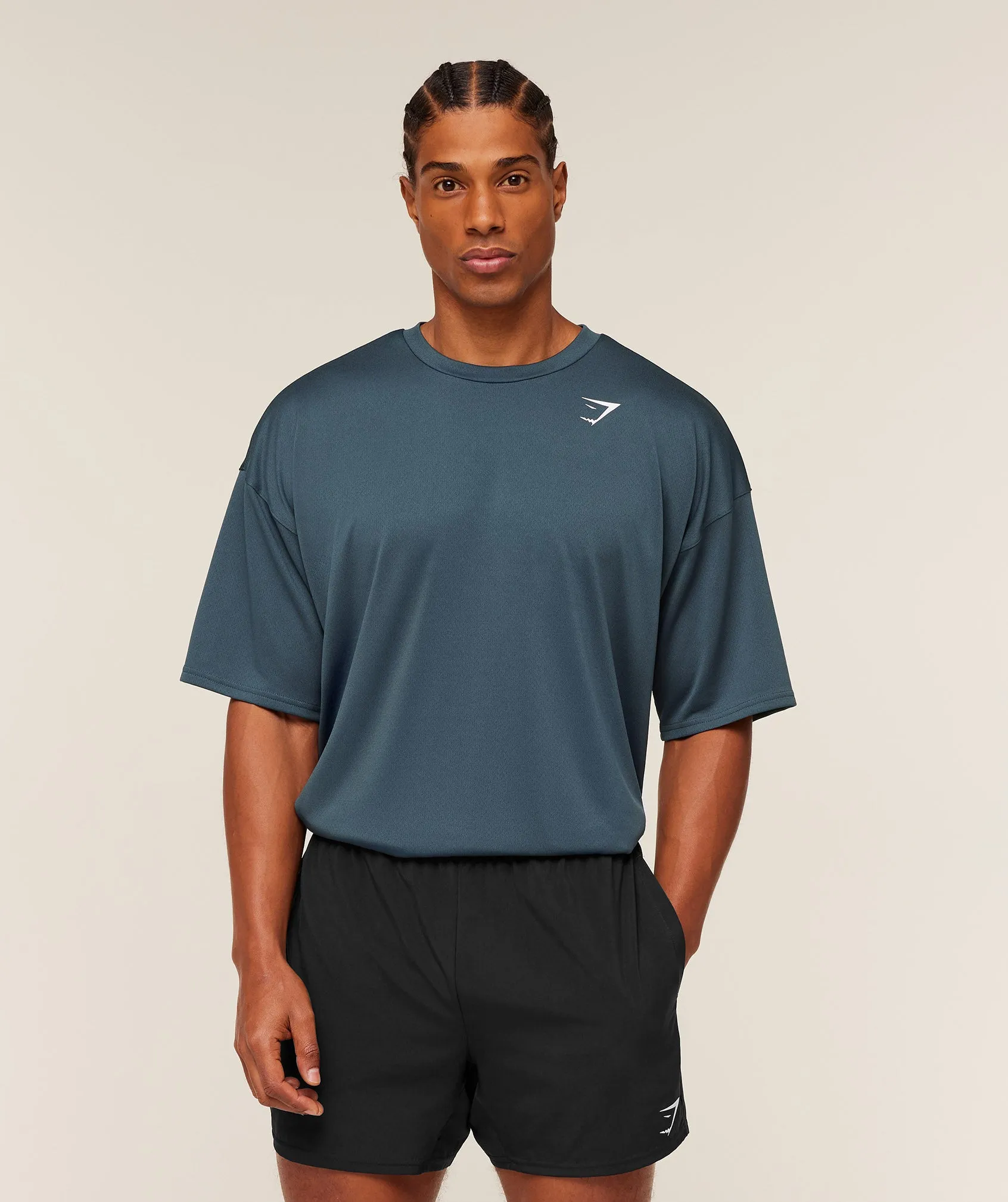 Gymshark Arrival Oversized T-Shirt - GS Stealth Blue sold by Gymshark